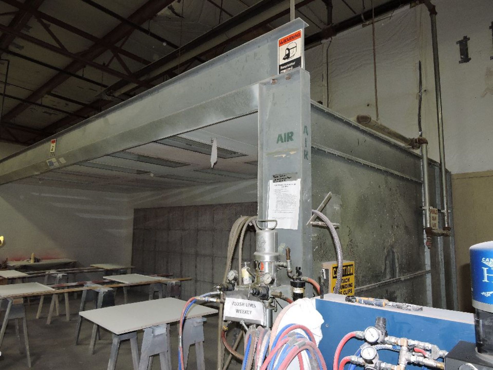 1996 JBI paint booth, model DB285, 24'x10'x 8', dry booth, w/(10) 4 bulb inserts. - Image 5 of 7