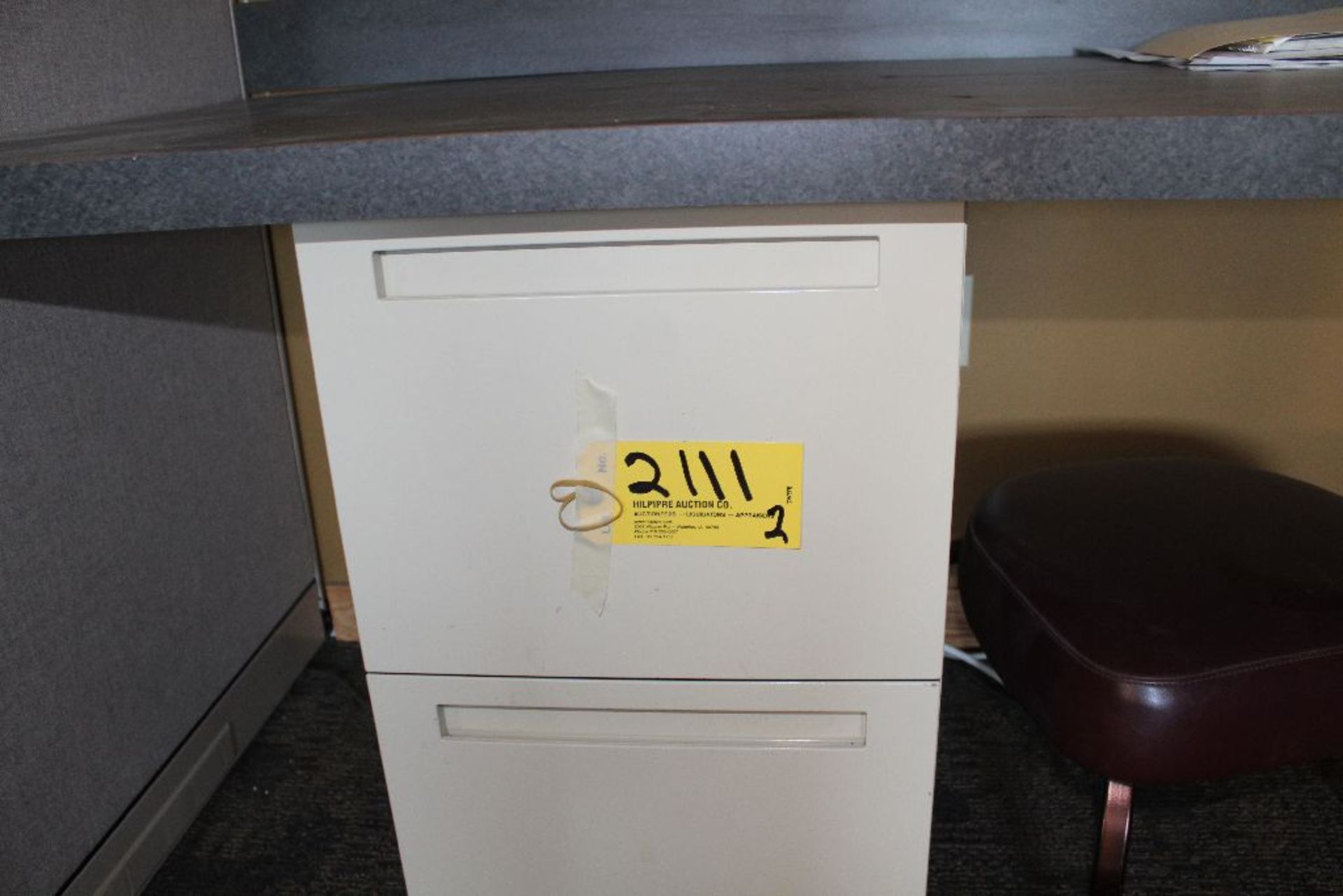 2 drawer file cabinets, cream color. - Image 2 of 2