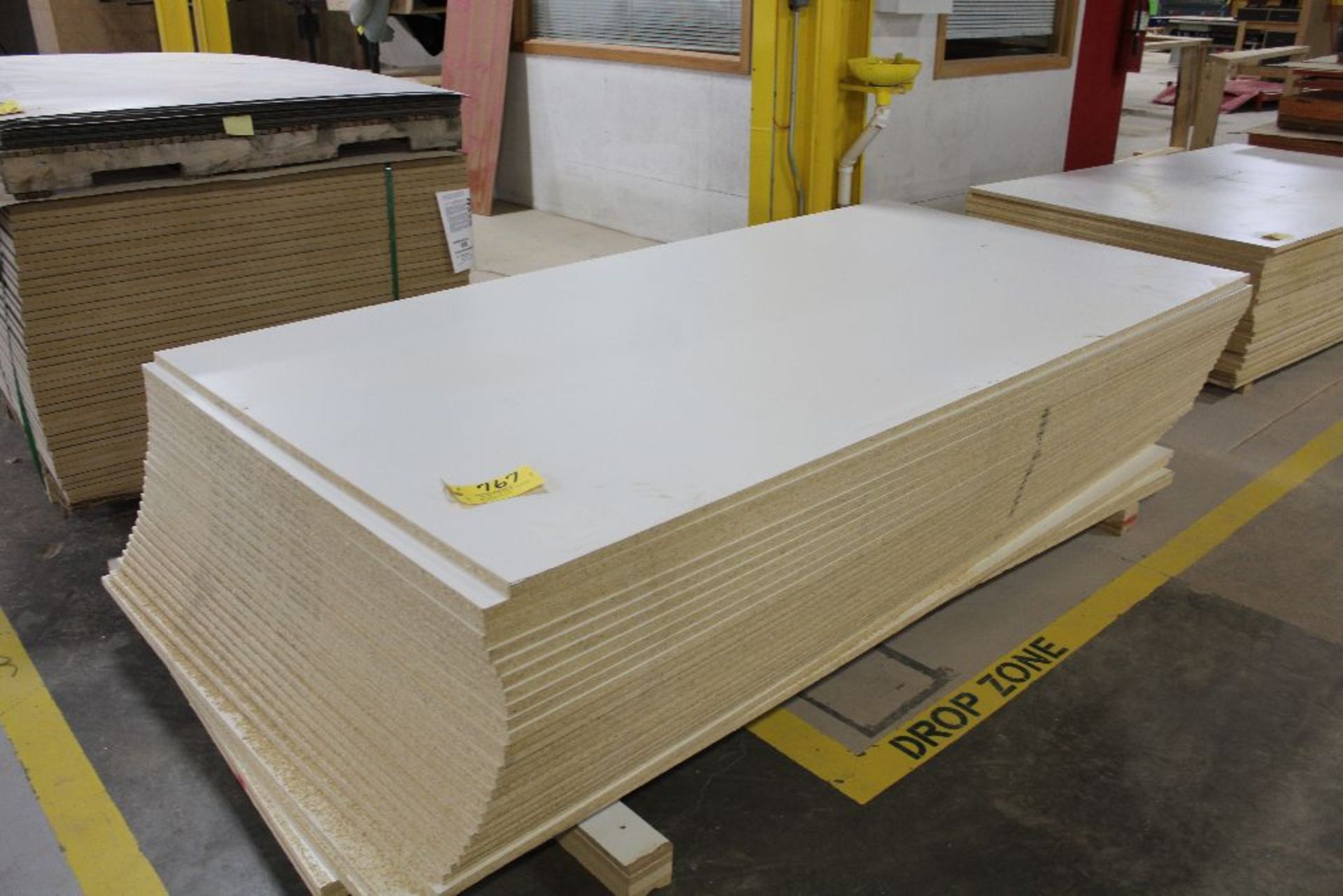 Lumber, (29) vinyl PB white, 2 sided, 3/4", 41" x 87".