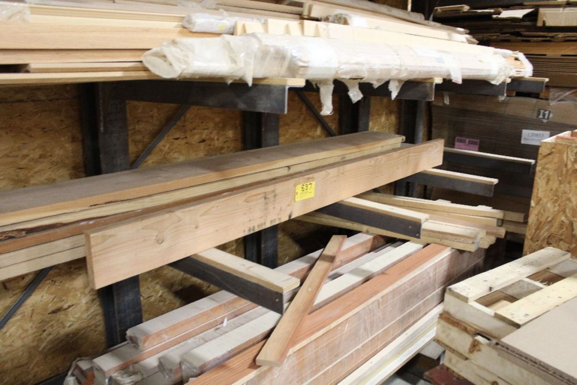 Lumber mix lot on rack.