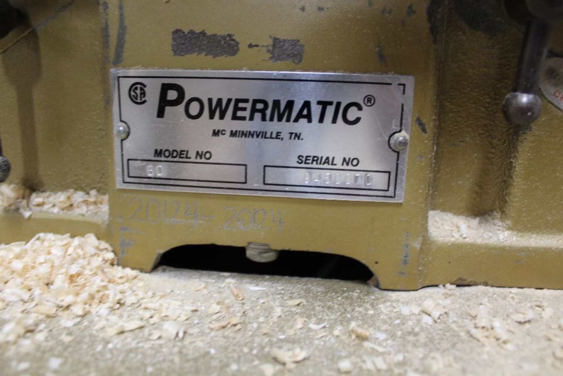 Powermatic jointer, model 60, sn 9450070, 6", voltage 230/460. - Image 3 of 5