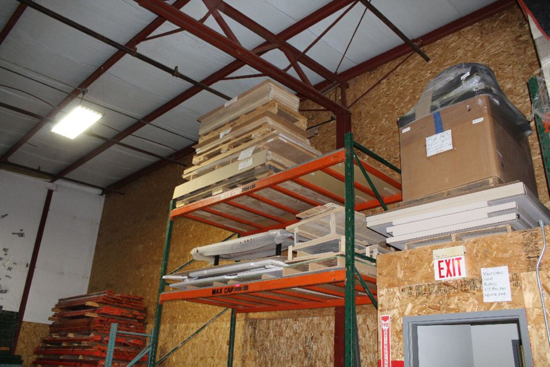 Contents on pallet racks: office dividers, files, cabinets. - Image 4 of 4