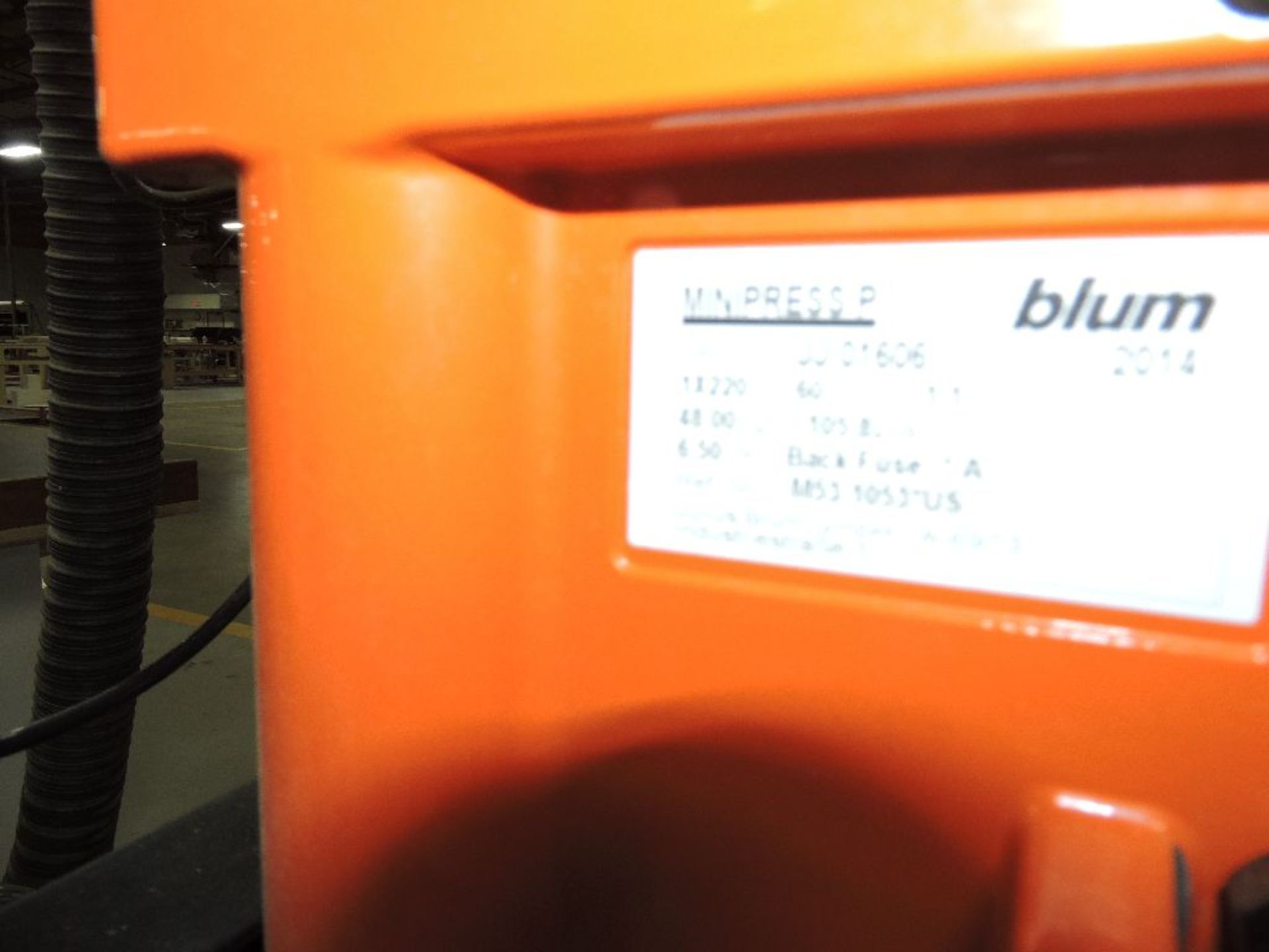 2014 Blum mini press hinge machine, sn JJ01606. - Image 7 of 8