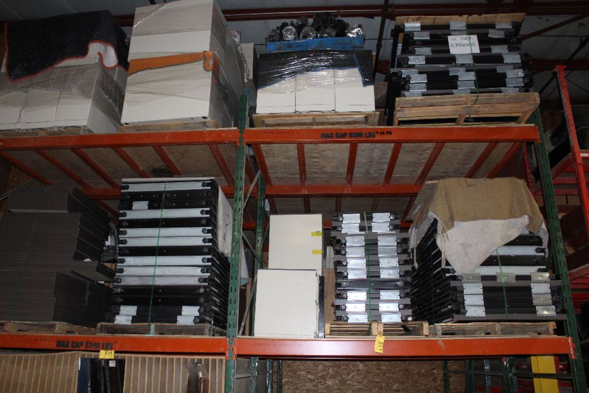 Contents on pallet racks: office dividers, files, cabinets. - Image 2 of 4
