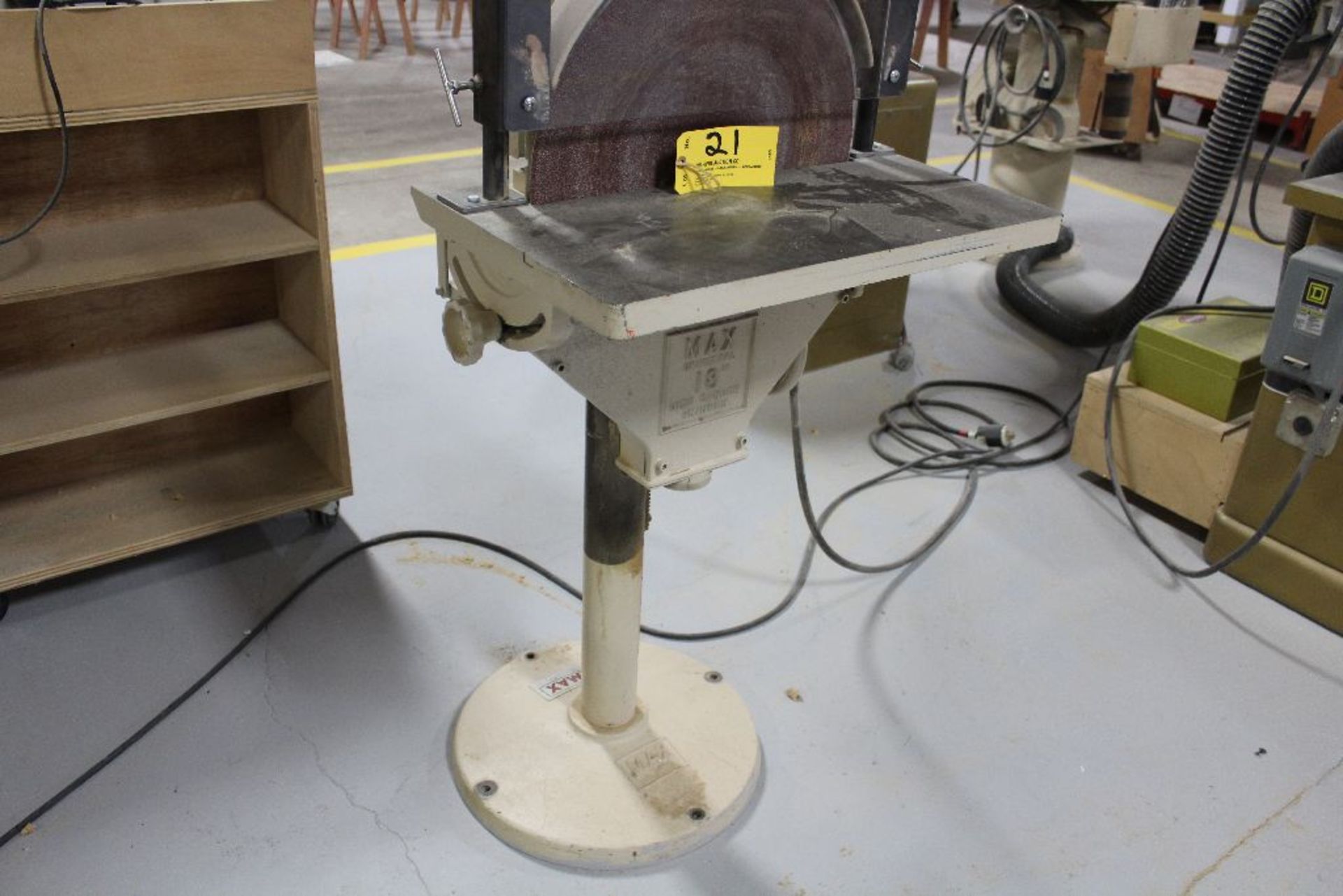 Max 18" disk sander, model 18SD, sn 94349, 460 volts, 1 1/2 hp., - Image 2 of 9