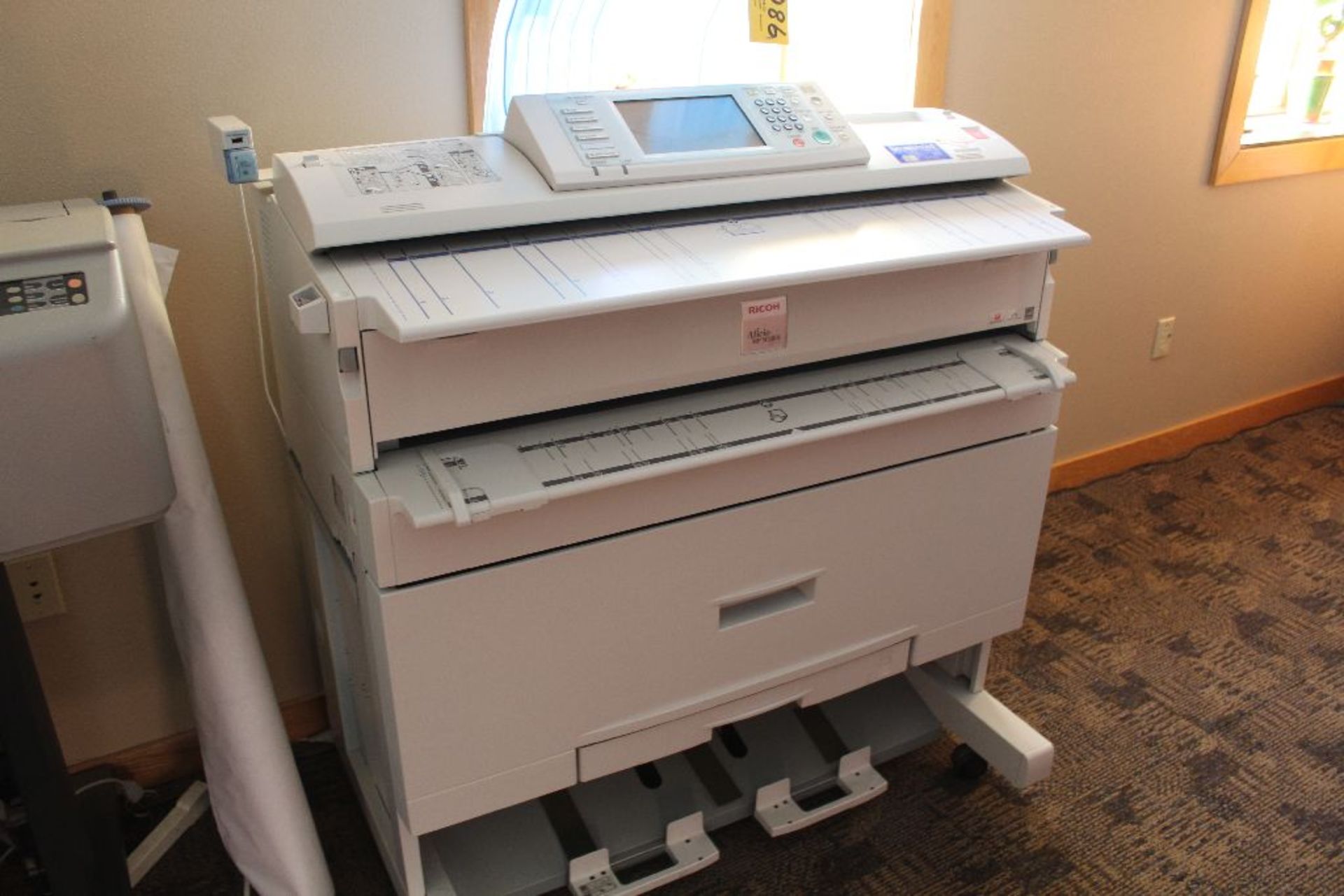 Ricoh MP W3601 plotter plus 2 rolls paper, toner cartridge. - Image 3 of 4