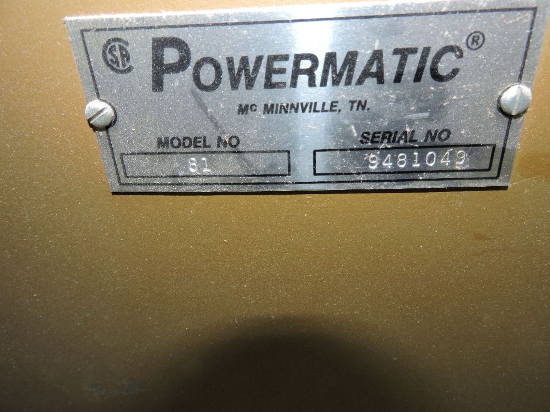 Powermatic bandsaw, model 81, sn 9481049, 20", voltage 230/460. - Image 5 of 5