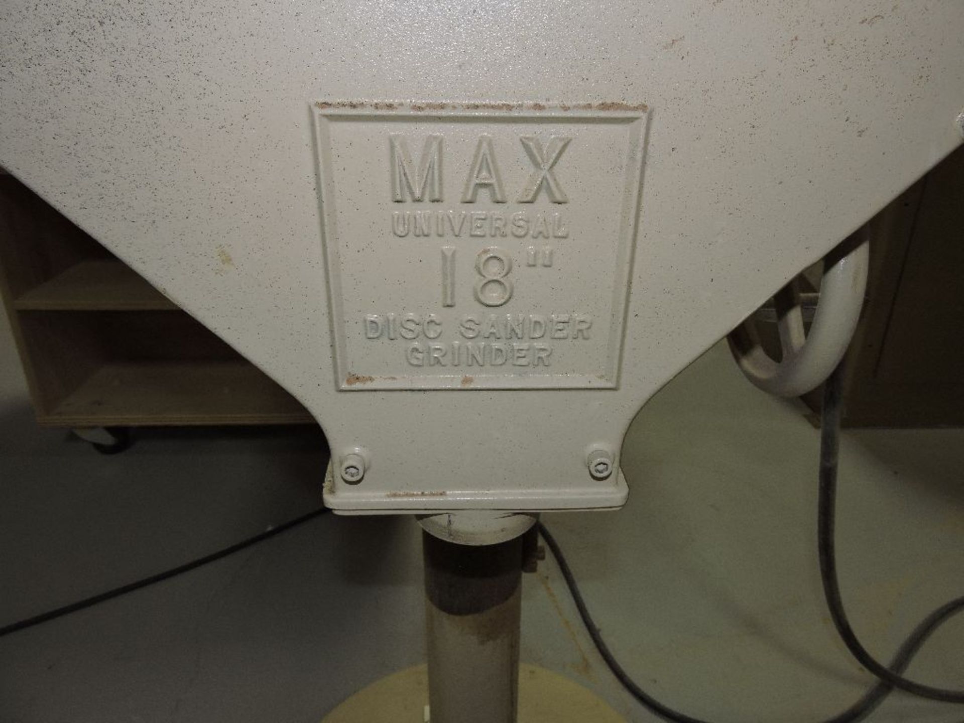 Max 18" disk sander, model 18SD, sn 94349, 460 volts, 1 1/2 hp., - Image 7 of 9