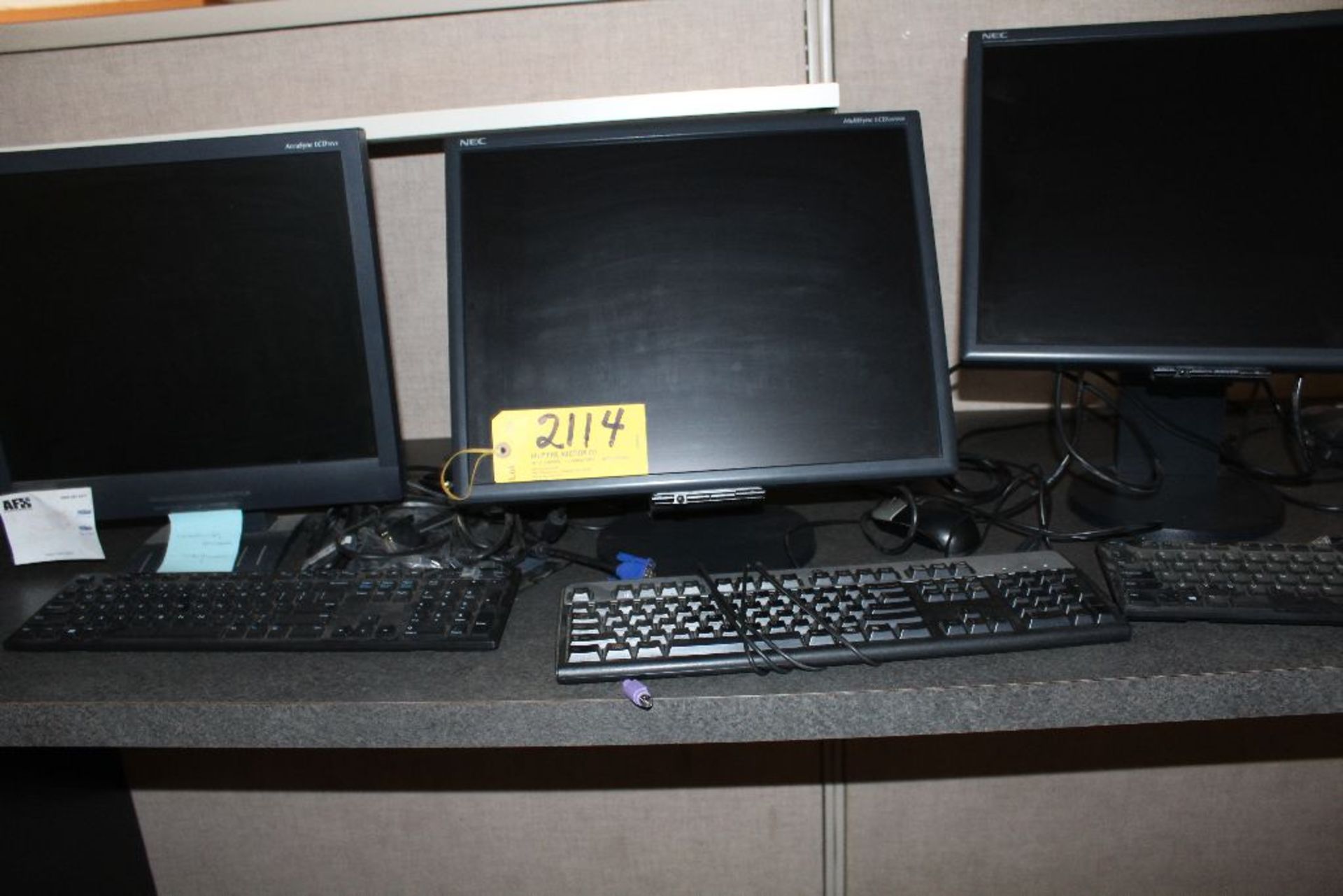 NEC 18" monitors, keyboards.