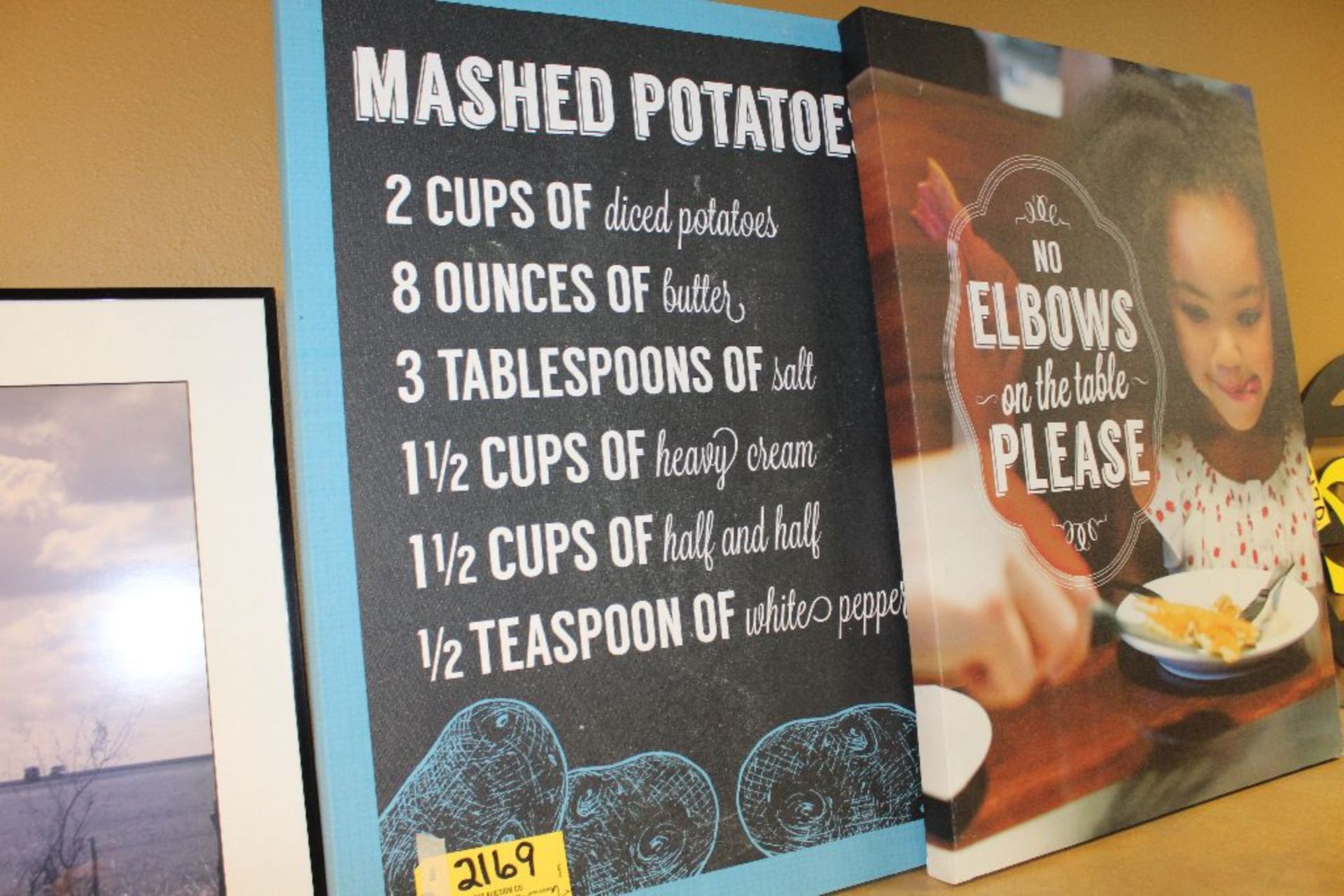 Pictures (2): ""Mashed Potatoes", "No Elbows on the Table Please: