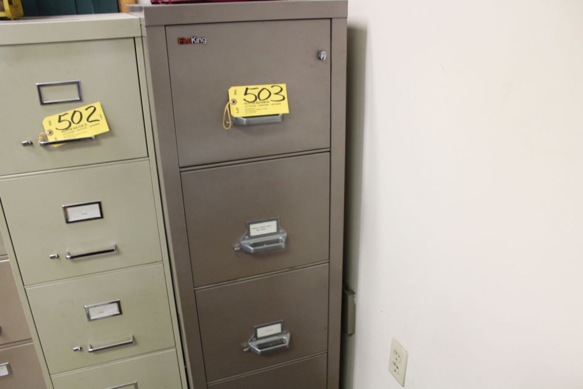 Fire King file cabinet, 4 drawer. - Image 2 of 3