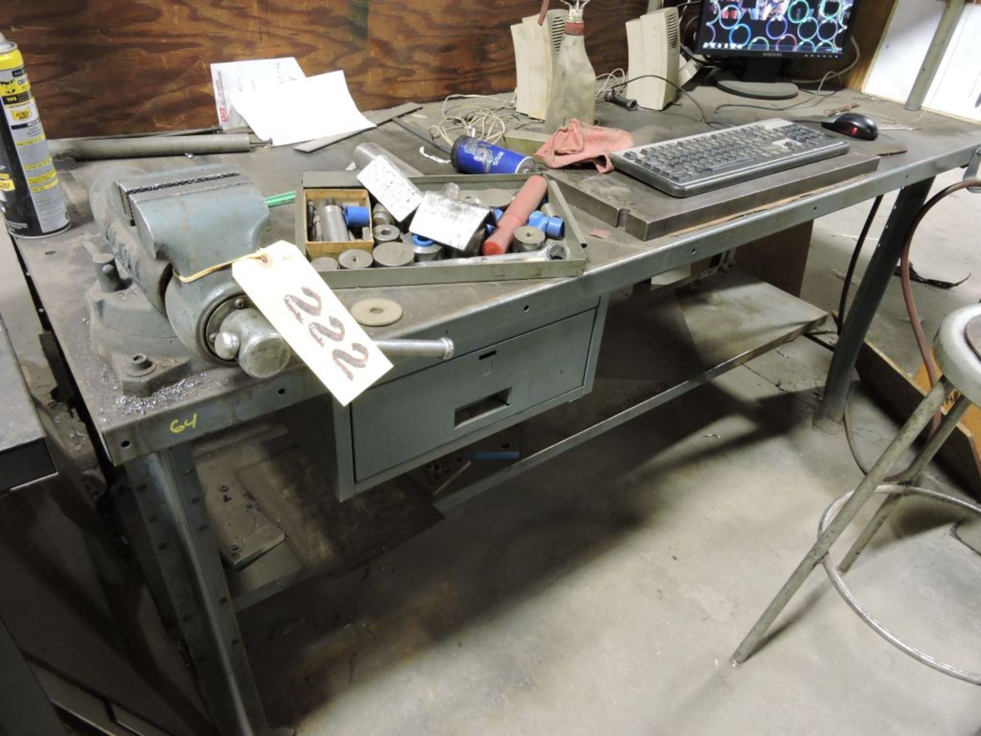 Steel work benches, w/Wilton vise.