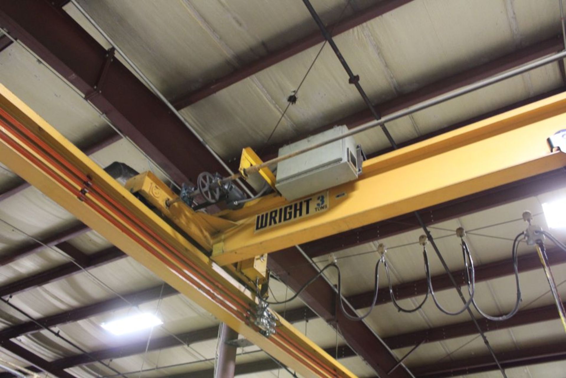 Wright bridge crane, 3 T., 75' x 23' x 13', electric travel bridge CM lodstar 3 T. hoist. - Image 4 of 10