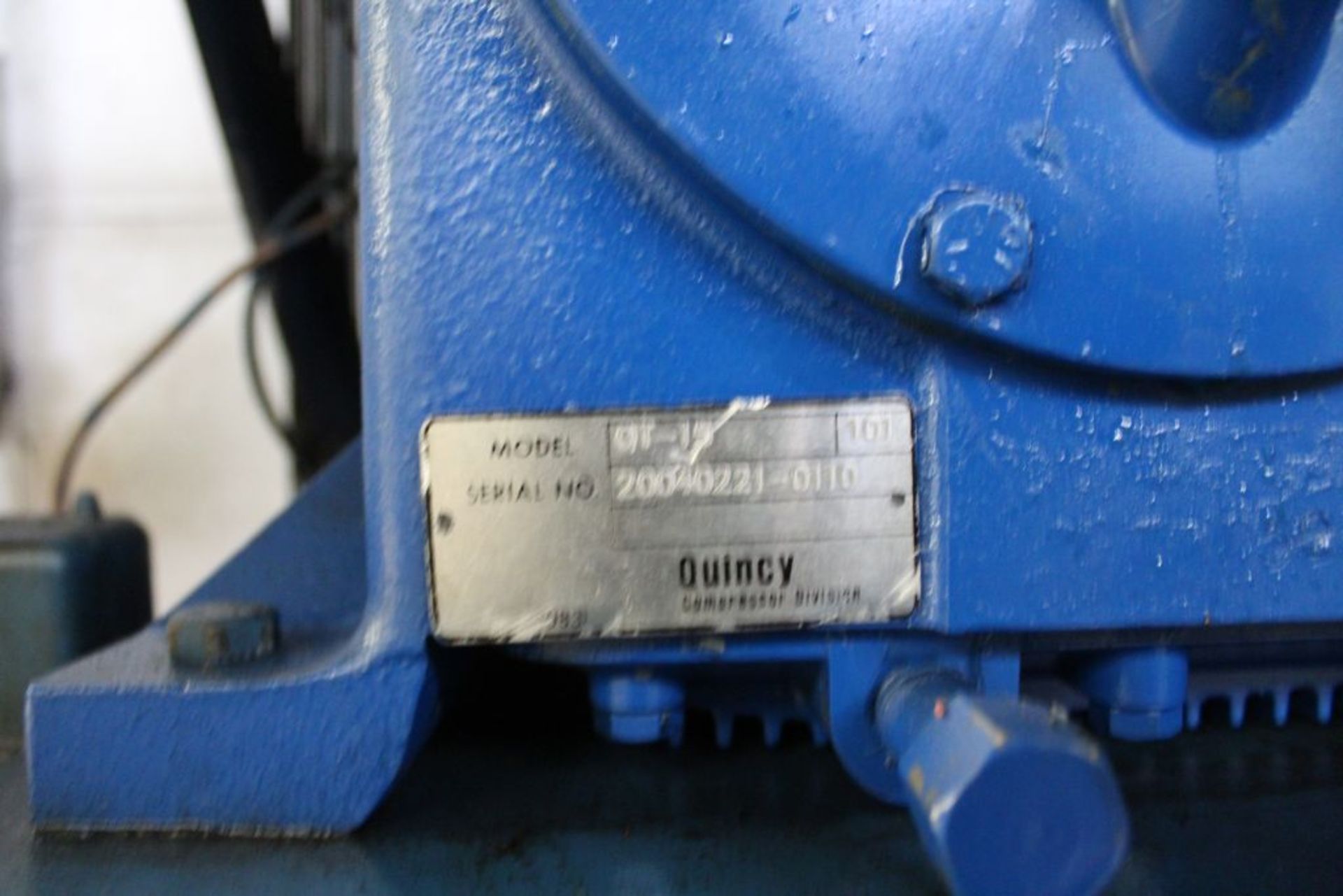 Quincy air compressor, model QT-15, sn 20040221+0110, HP 15, 3 phase, 120 gal. - Image 3 of 3