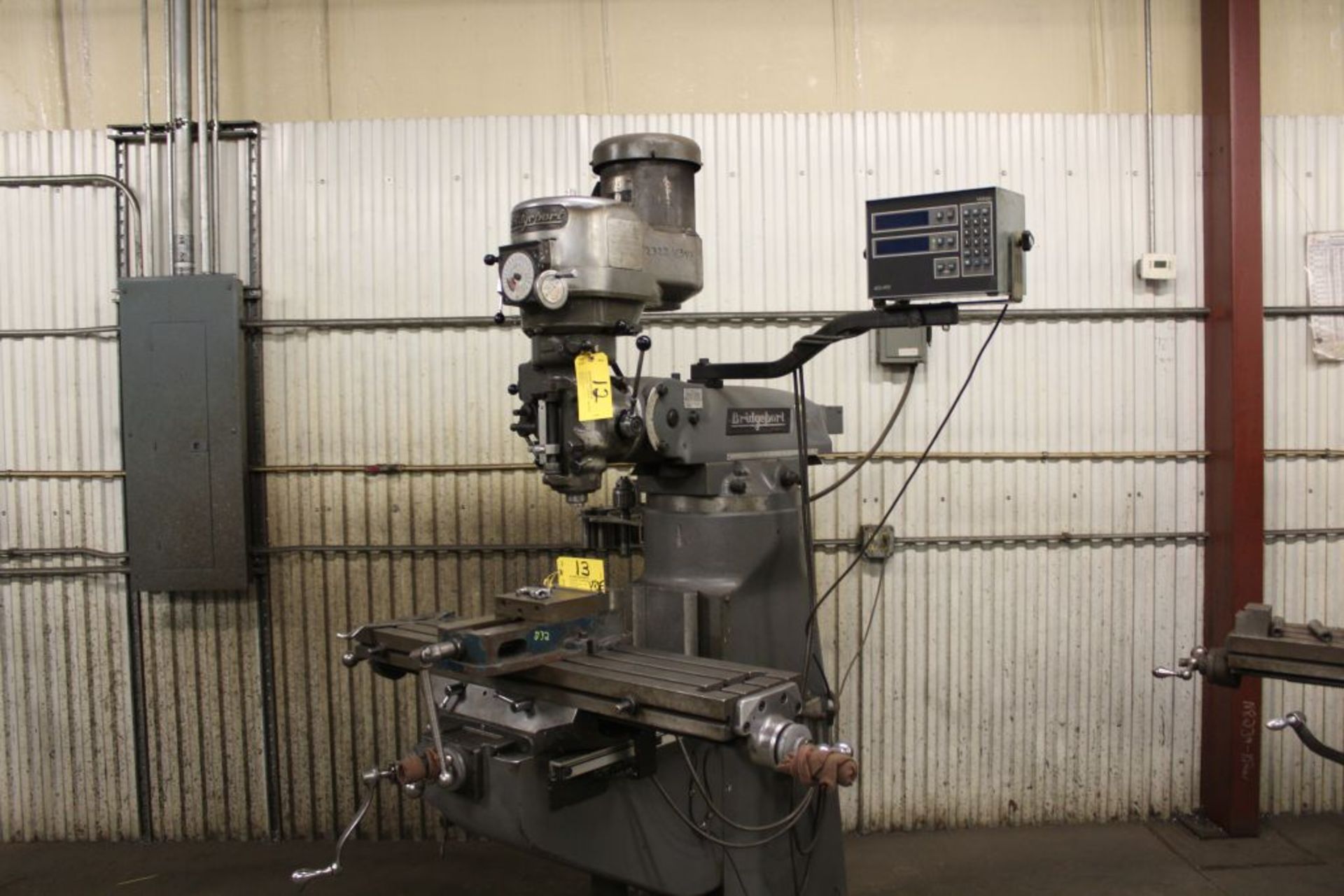 Bridgeport vertical mill model V2, sn V2ES199, 2 hp, Acu-rite, digital readout model mill mate.