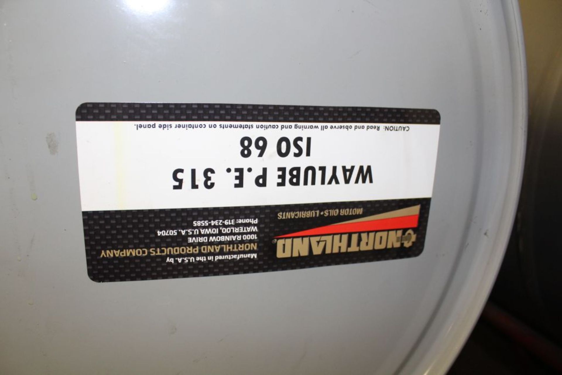 (3) Barrell stands with partial barrells of way lube, hydraulic fluid. - Image 2 of 5