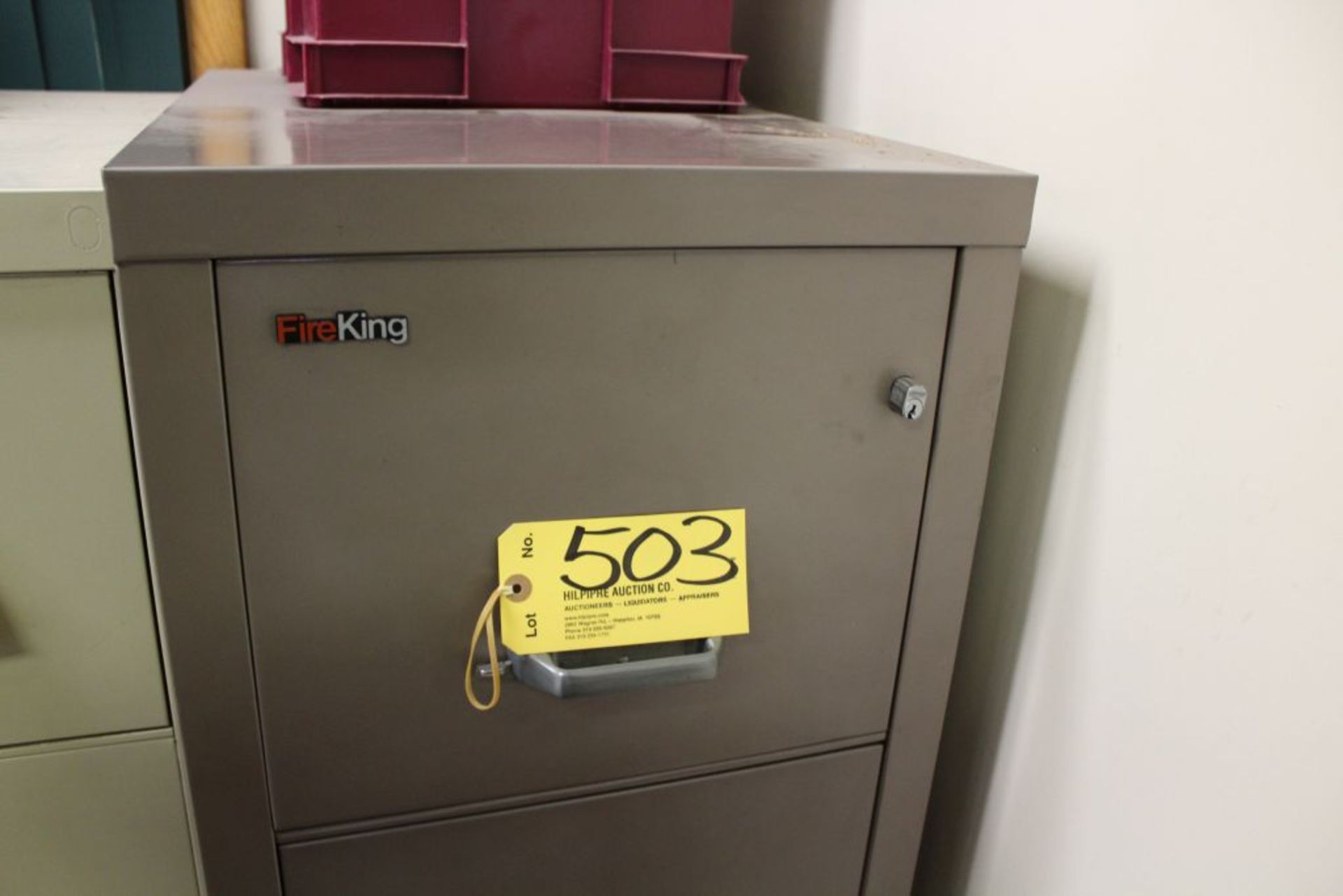 Fire King file cabinet, 4 drawer.