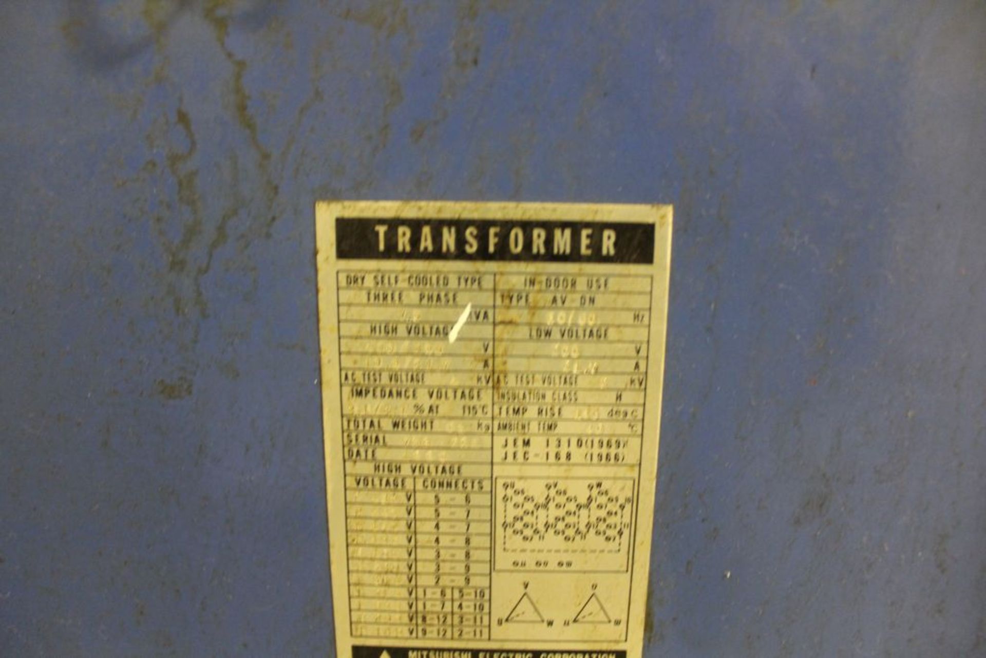 Transformer, 3 phase, 7.5, 400/800. - Image 2 of 2