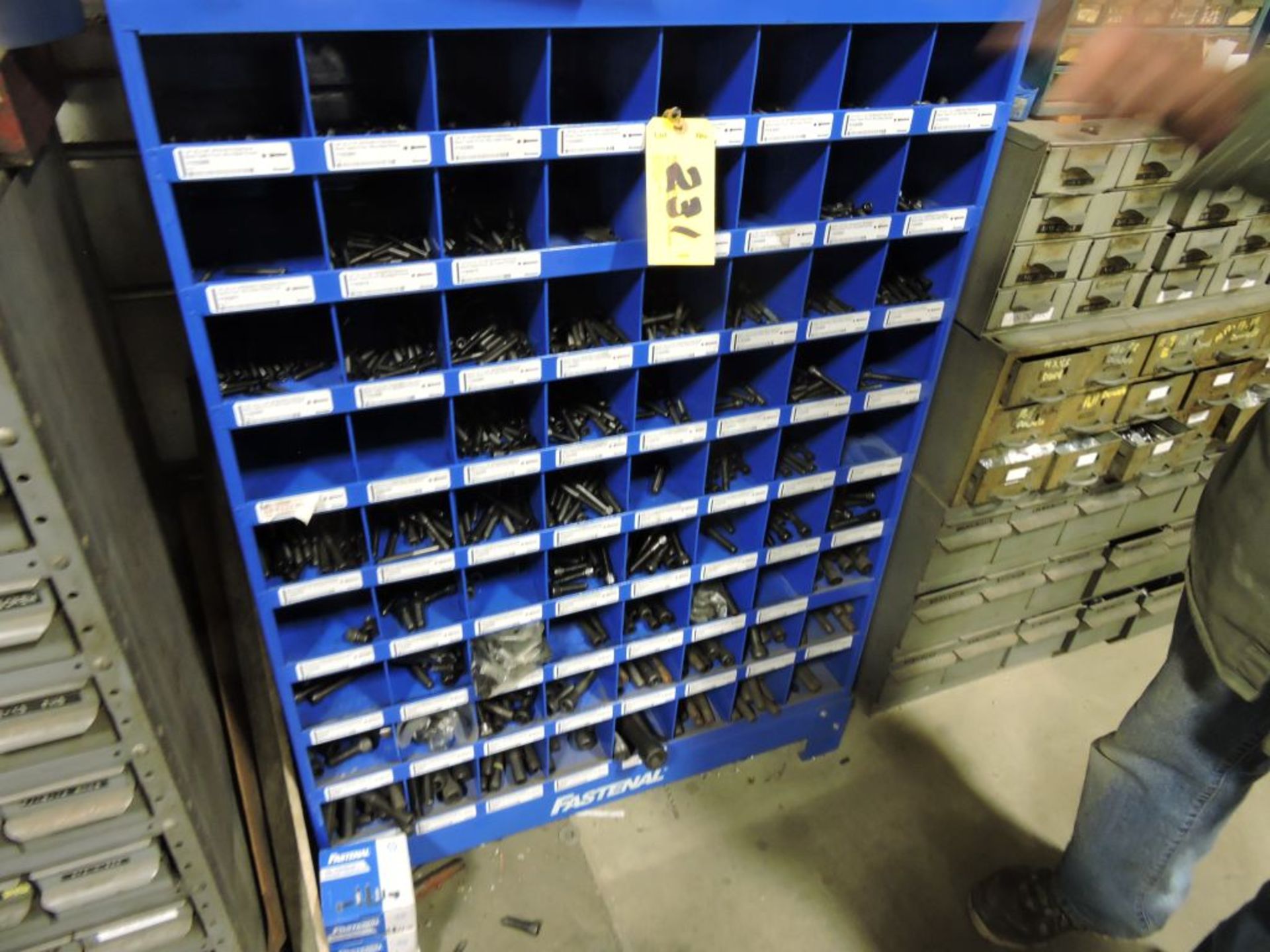 Fastenal parts cabinets w/contents.