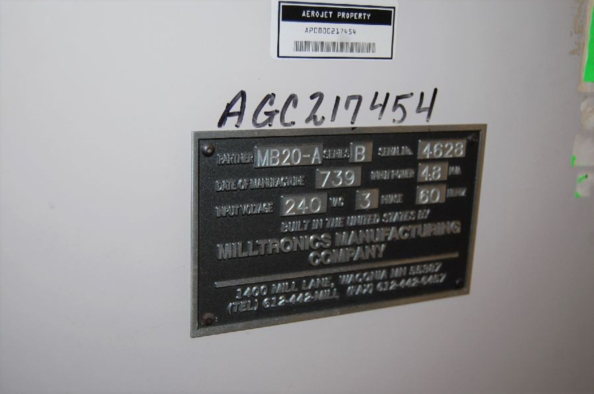 Milltronics Model MB20A CNC Milling Machine - Image 8 of 8