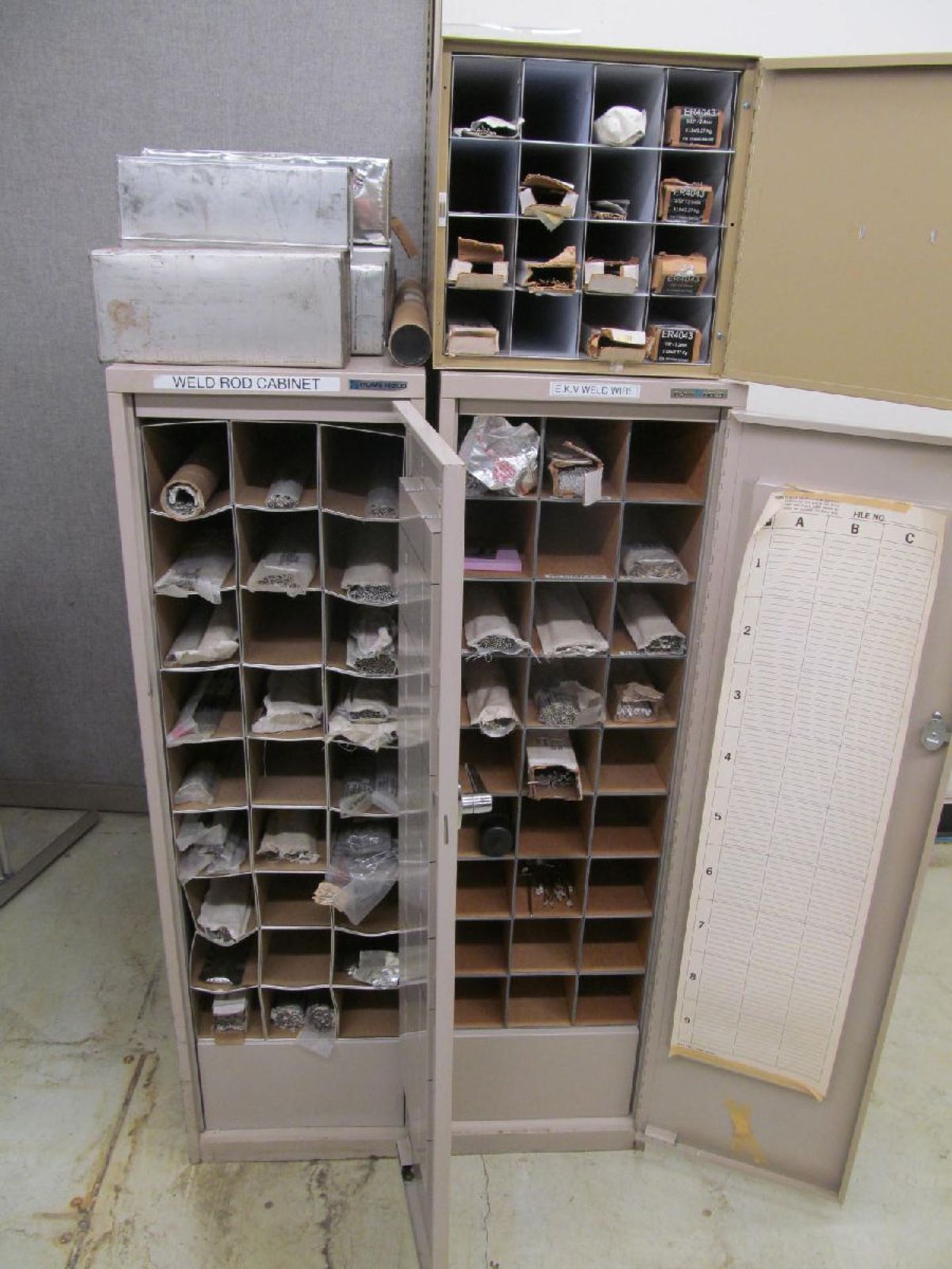 Cabinets w/ Assorted Welding Rod