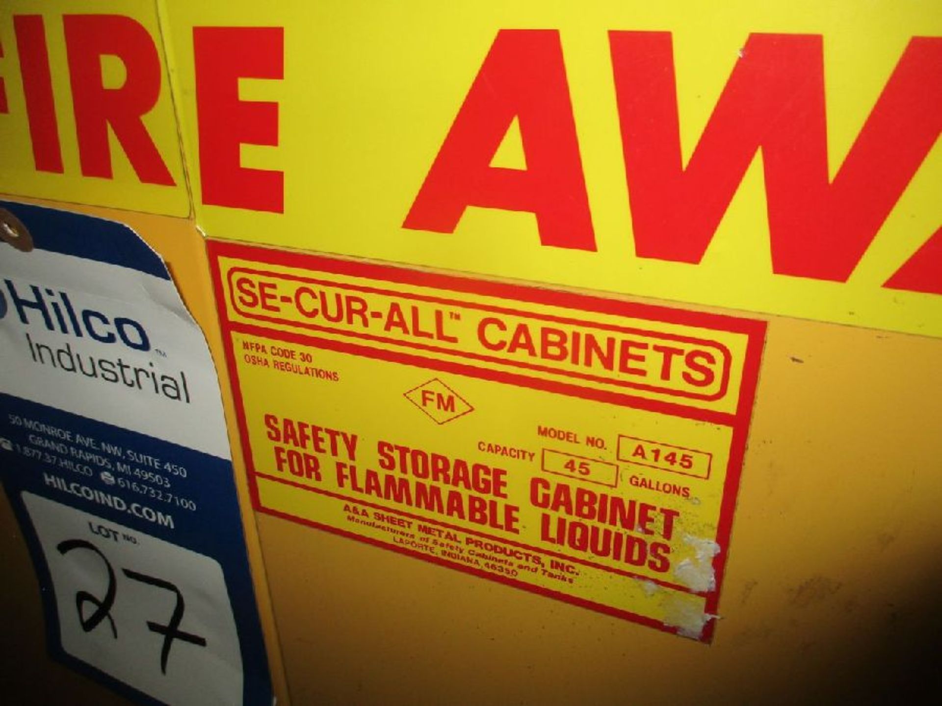 Securall Model A145 45 Gallon Flammable Liquid Safety Storage Cabinet - Image 4 of 5
