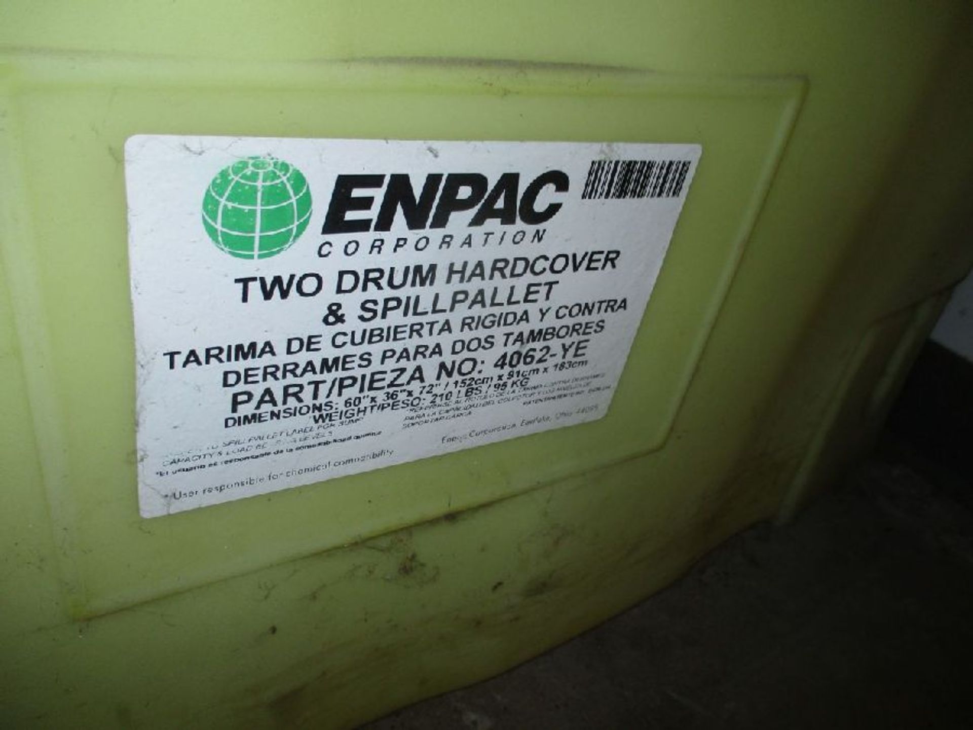 Enpac Model 4062-YE Two Drum Hardcover and Spill Pallet - Image 3 of 4