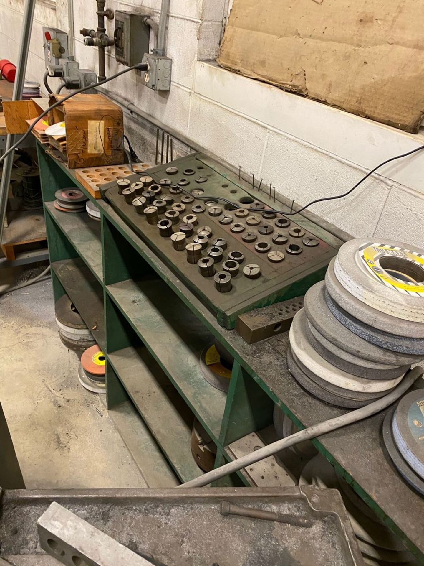 Wood Shelve And Contents Of Misc. Grinding Wheels And Collets - Image 4 of 4