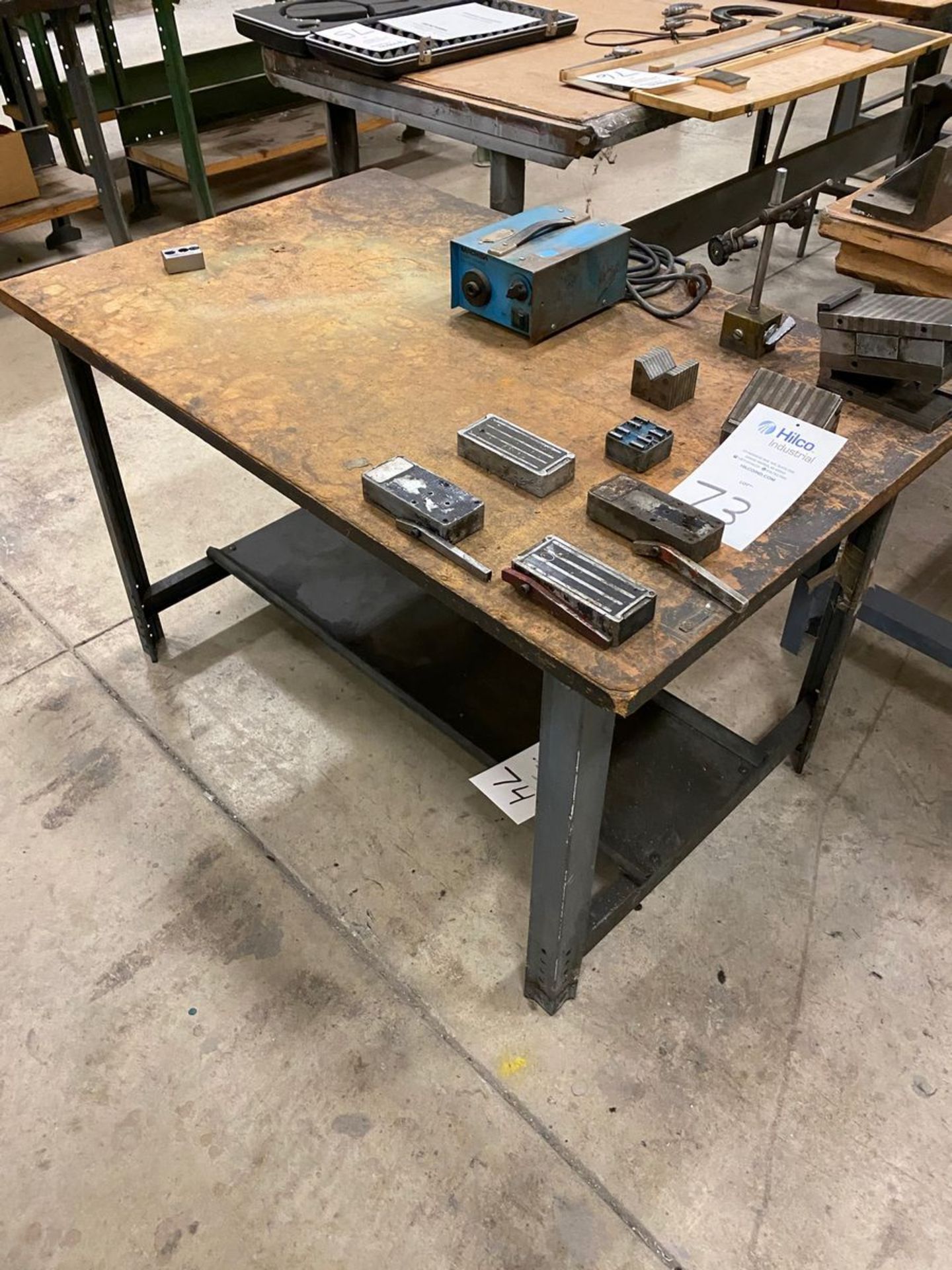 Wood Top Metal Work Bench - Image 2 of 2