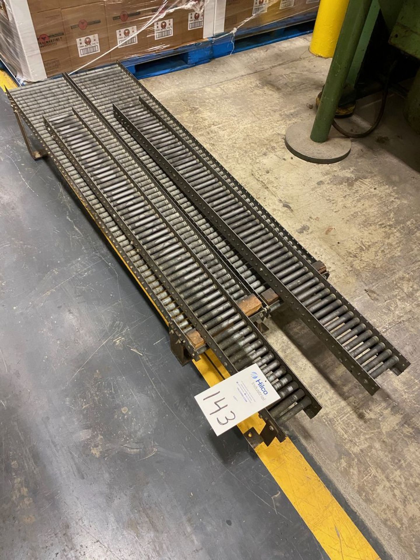 Lot of Various Length Roller Conveyor Sections One Lot