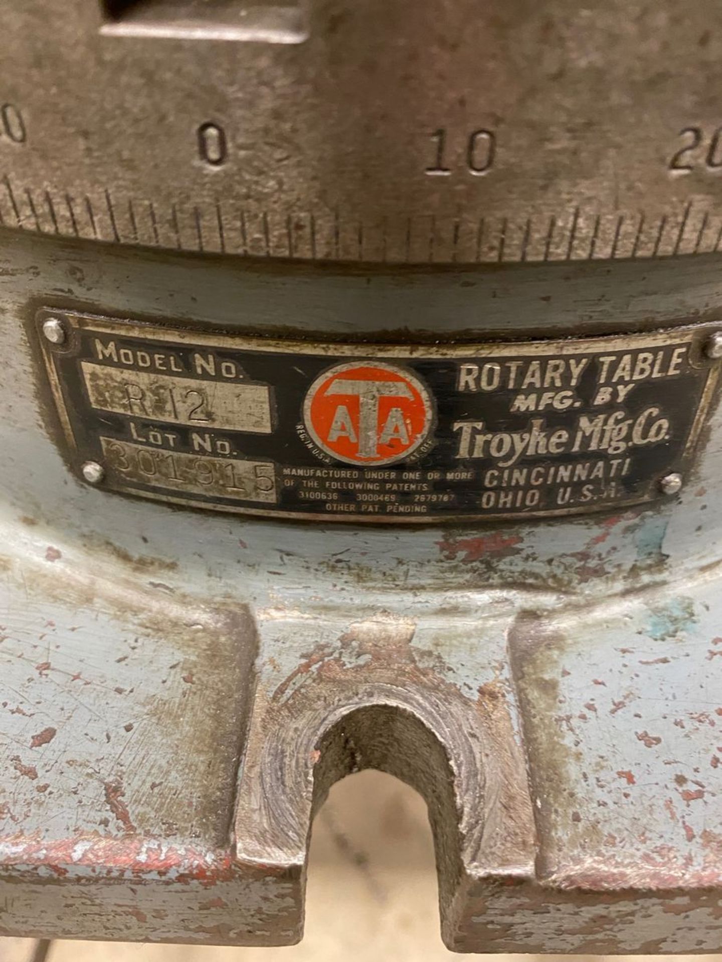 Troyke 12" Diam T-Slot Rotary Table - Image 4 of 6