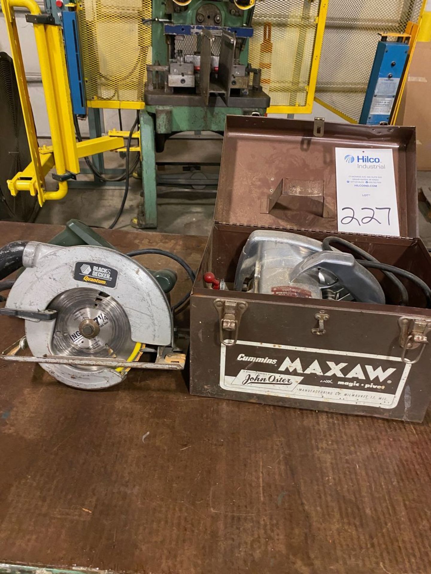 Lot of (2) Circular Saws, Cummins Maxaw And B&D Quantum Saw