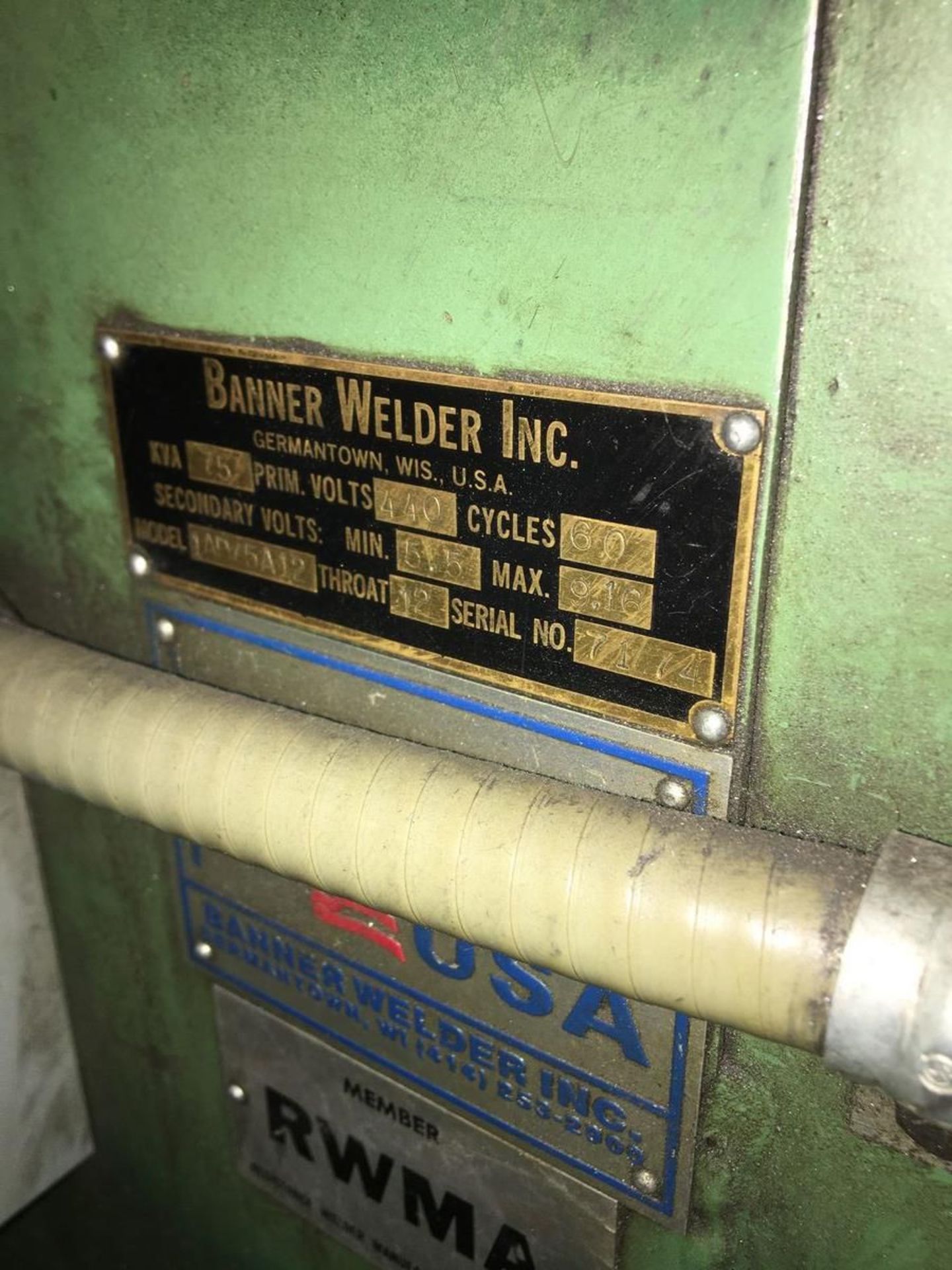 Banner Model 1APV75A12 75 KVA Press Type Spot Welder - Image 5 of 7