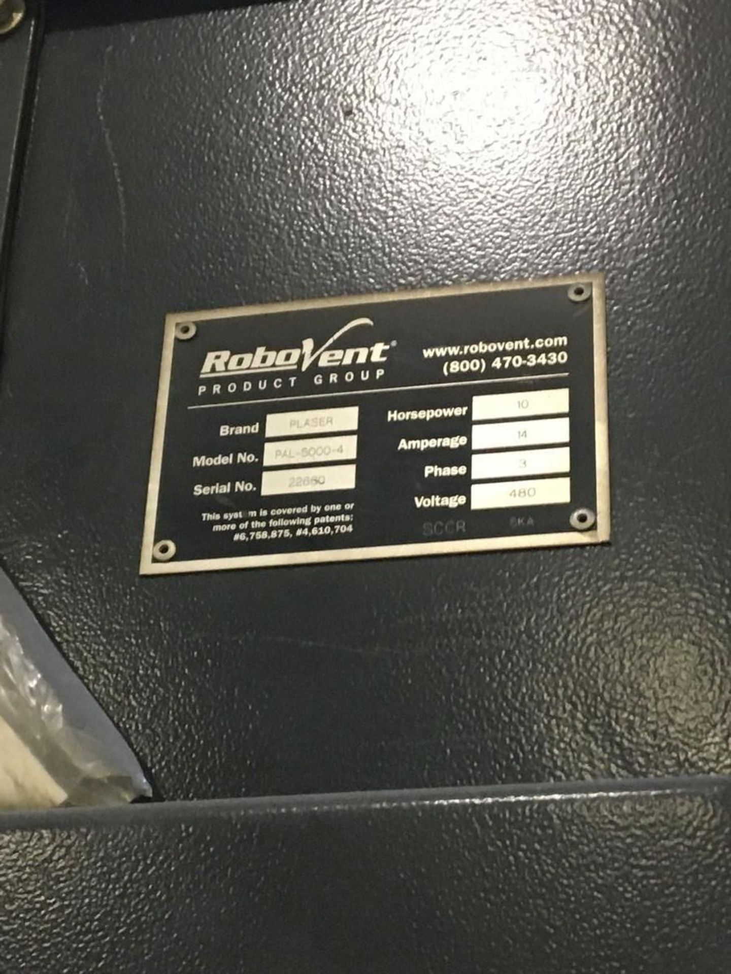 Robovent Model PAL-5000-4 Plaser Ventilation Air Filtration System - Image 2 of 7