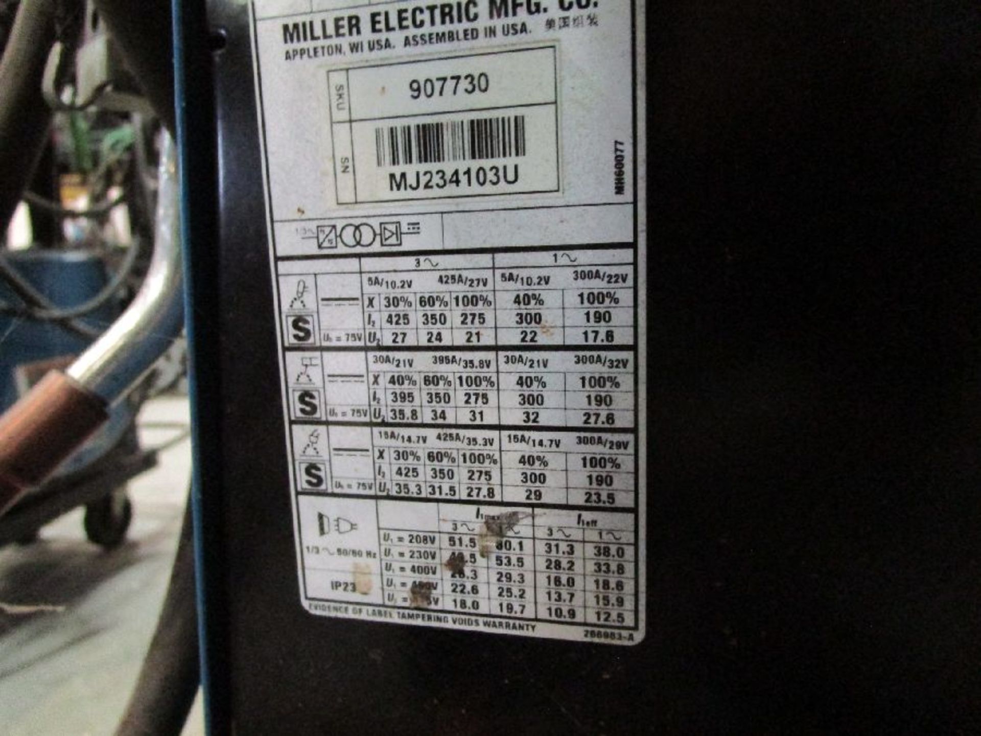 Miller Model XMT350 CC/CV Welding Power Source - Image 5 of 6