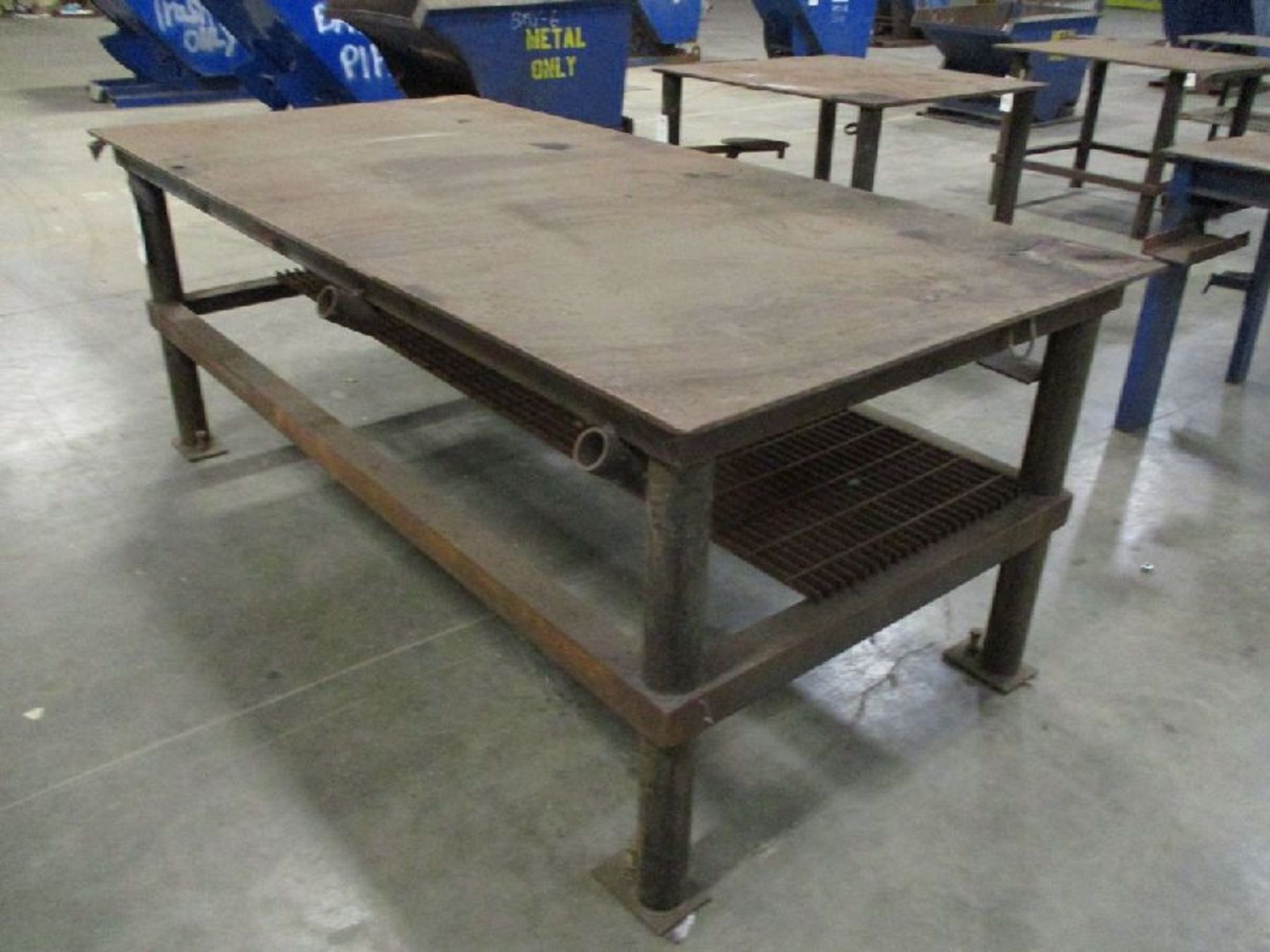 Steel 48" x 96" x 37" H Welding Table