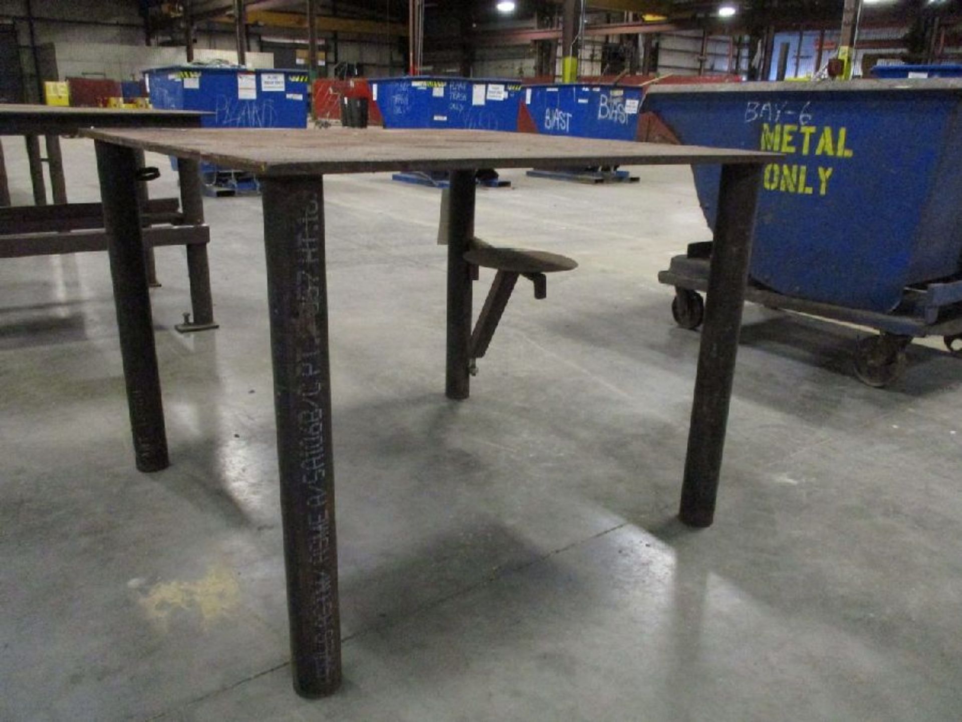 Steel 48" x 48" x 37" H Welding Table - Image 4 of 8