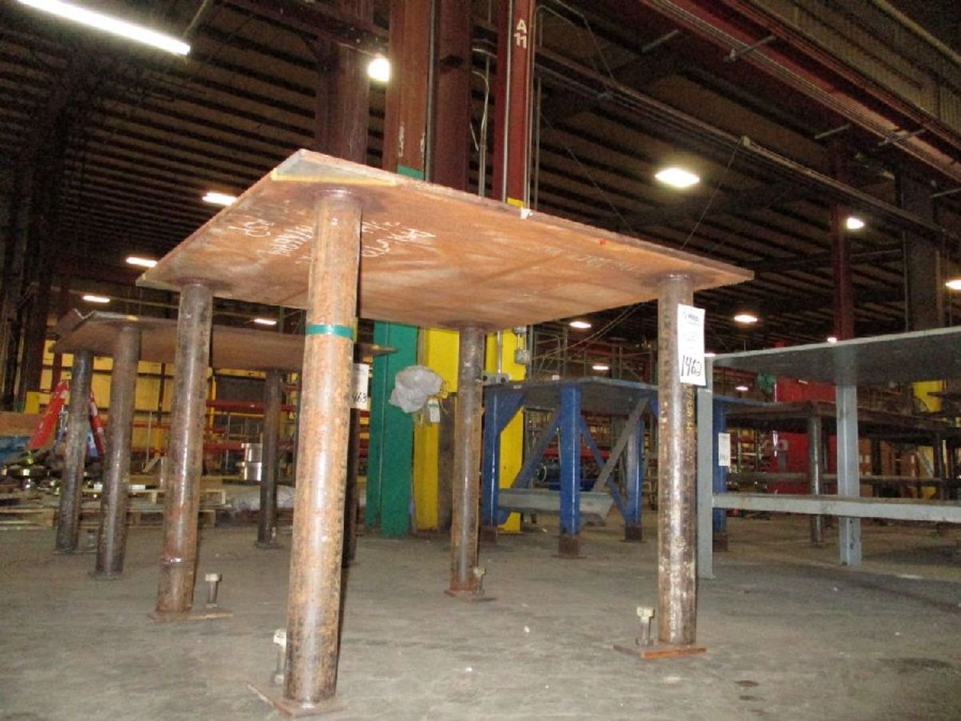 4' x 4' x 37" H Steel Welding Table