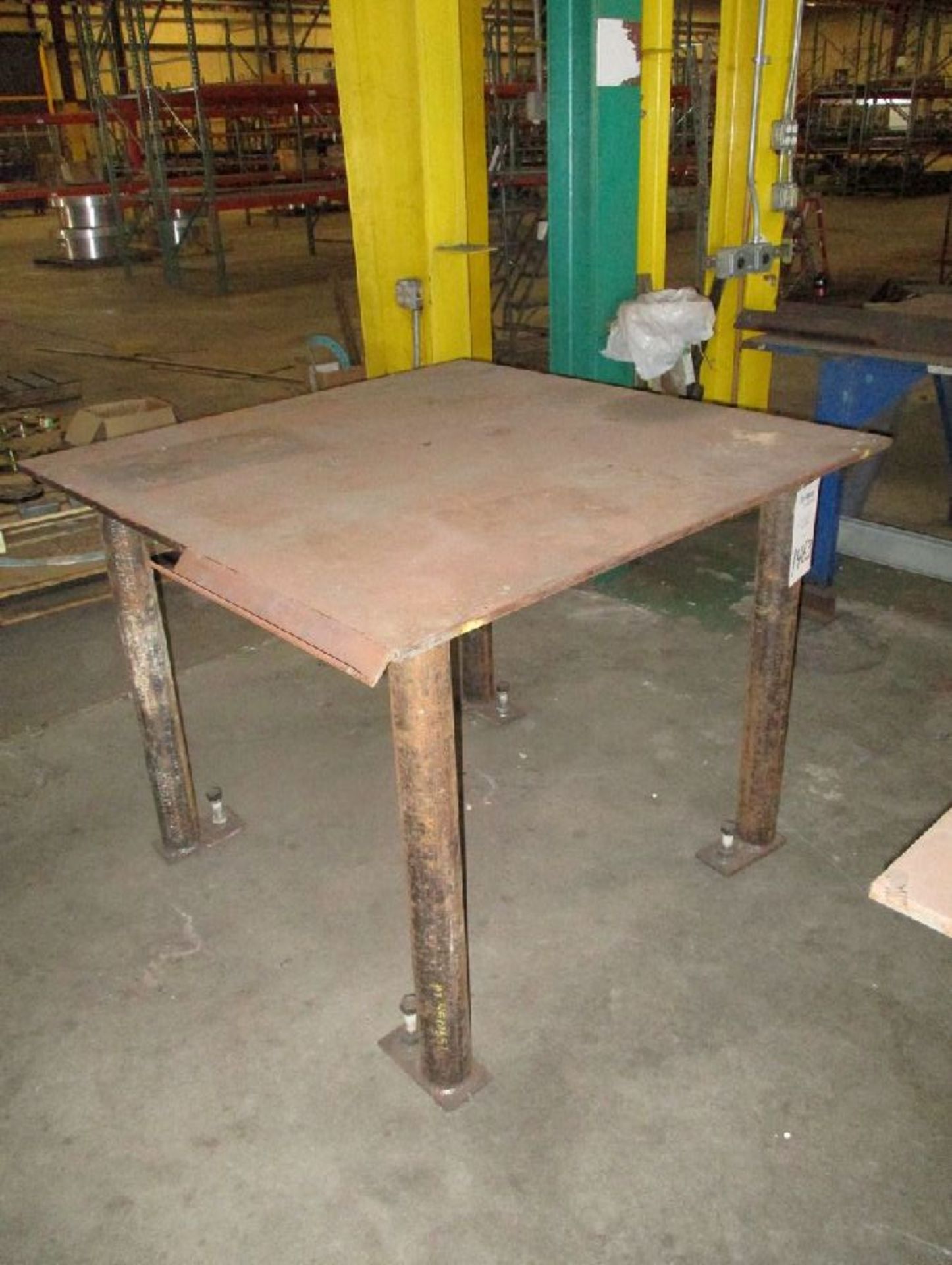 4' x 4' x 38" H Steel Welding Table