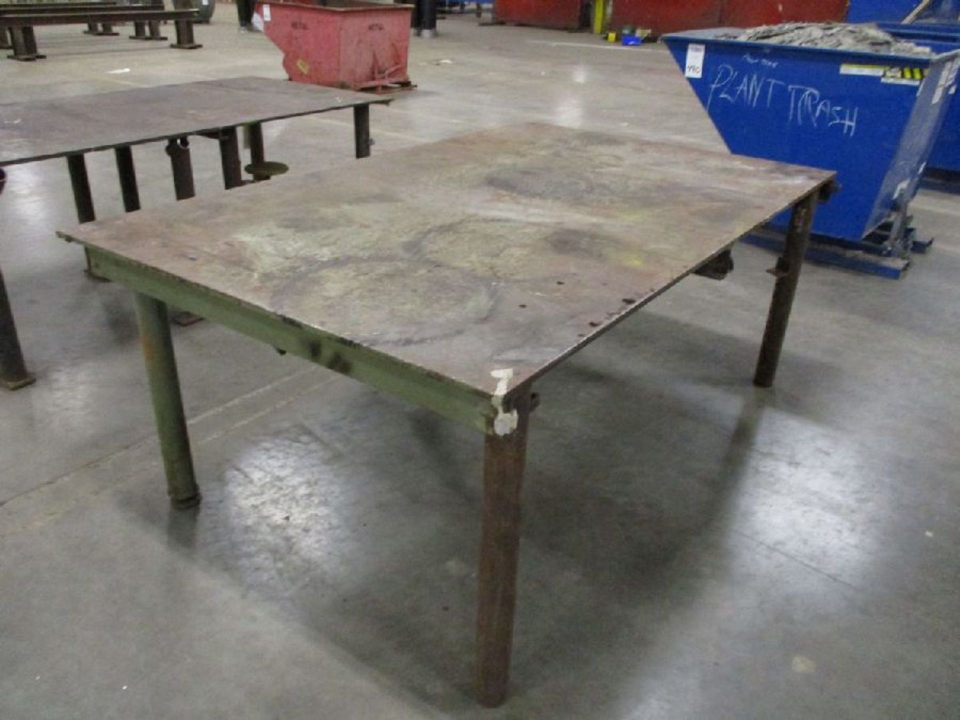 Steel 60" x 96" x 38" H Welding Table - Image 3 of 8