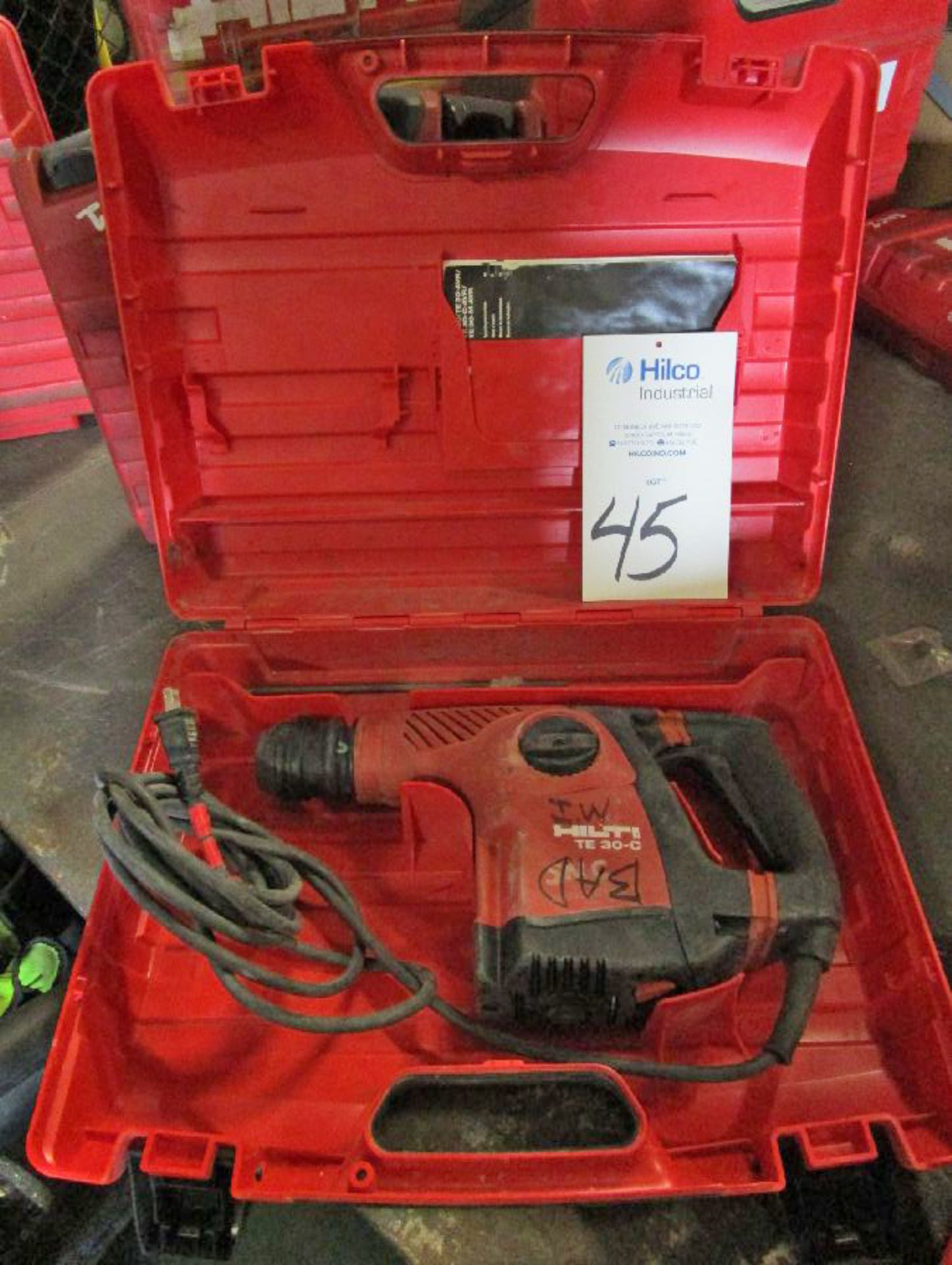 Hilti Model TE 30C Quick Change Chuck Rotary Hammer Drill
