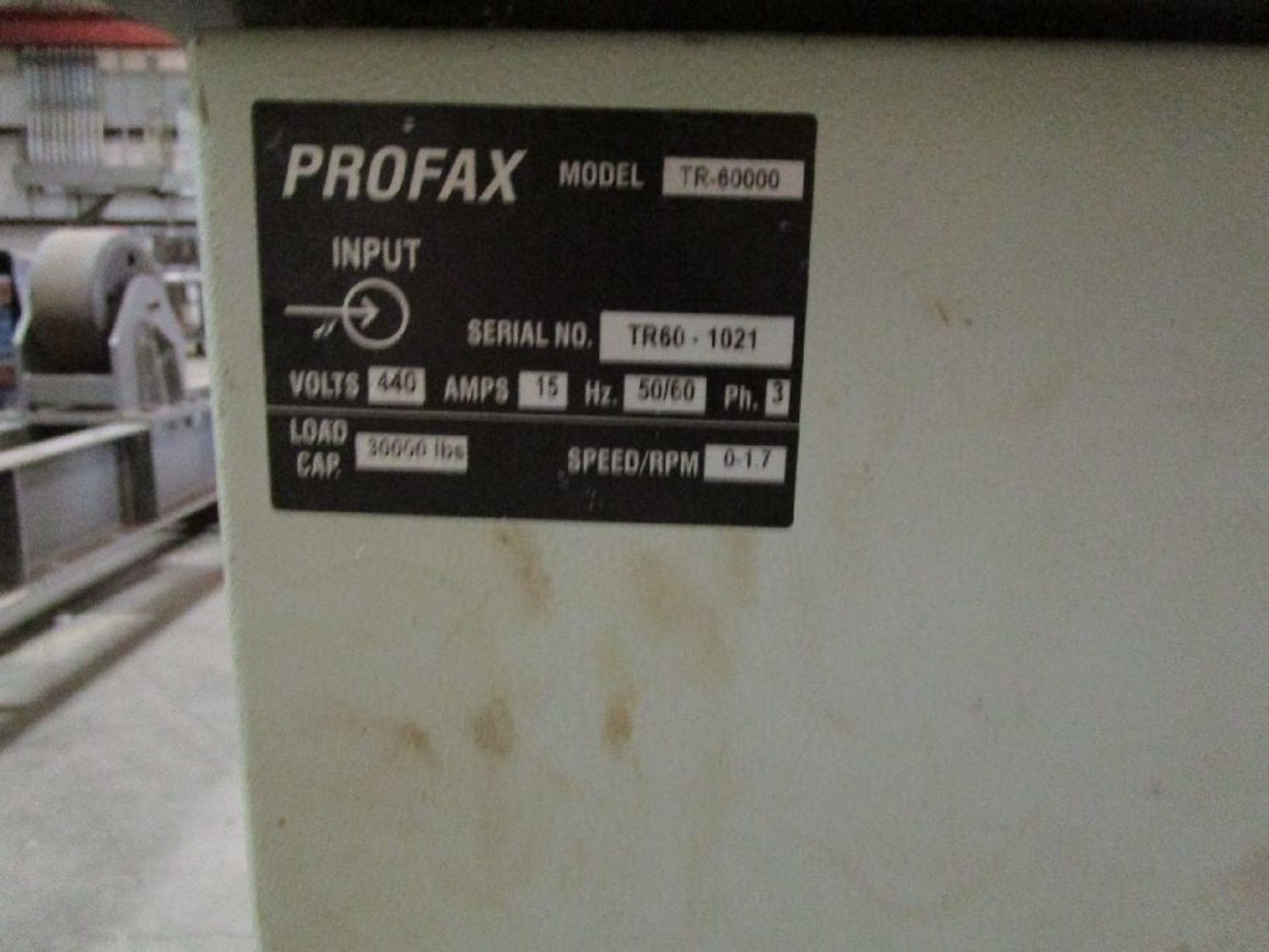 Profax Model TR 60000 30,000 Lbs Tank Turning Roll - Image 3 of 5