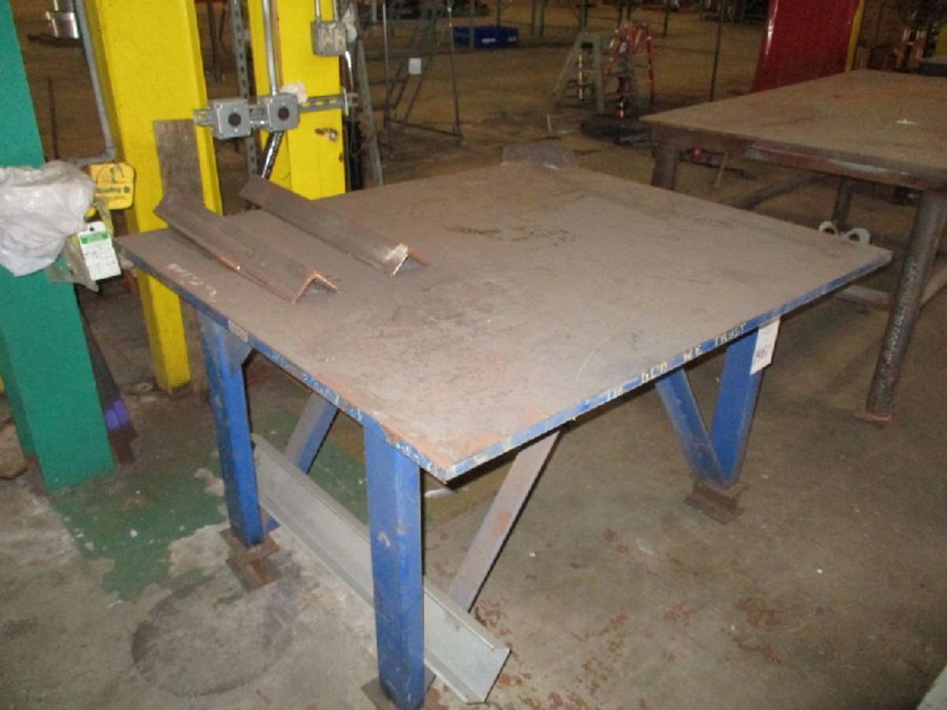 57" x 4' x 35" H Steel Welding Table