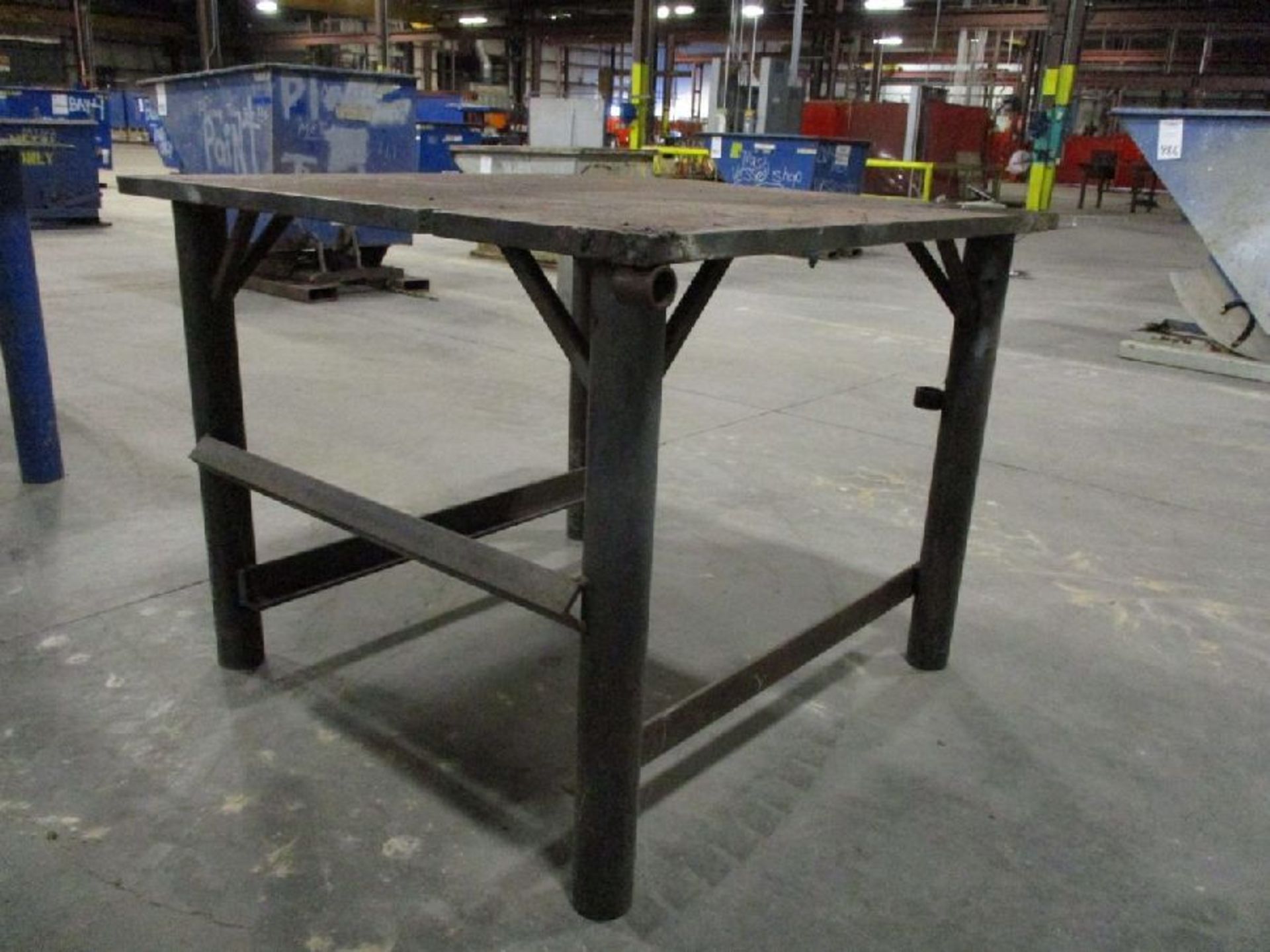 Steel 48" x 48" x 37" H Welding Table