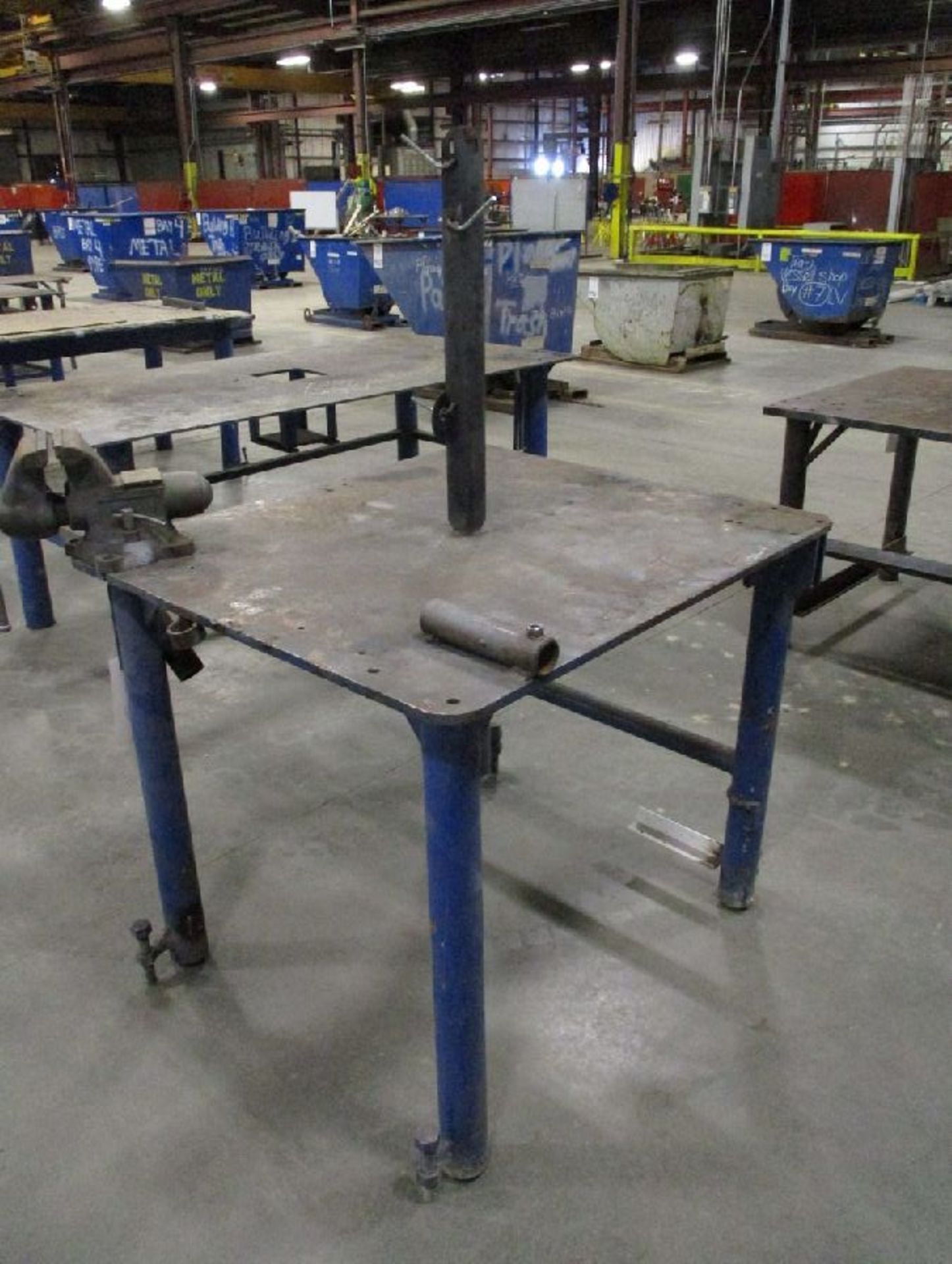 Steel 43" x 48" x 40" H Welding Table