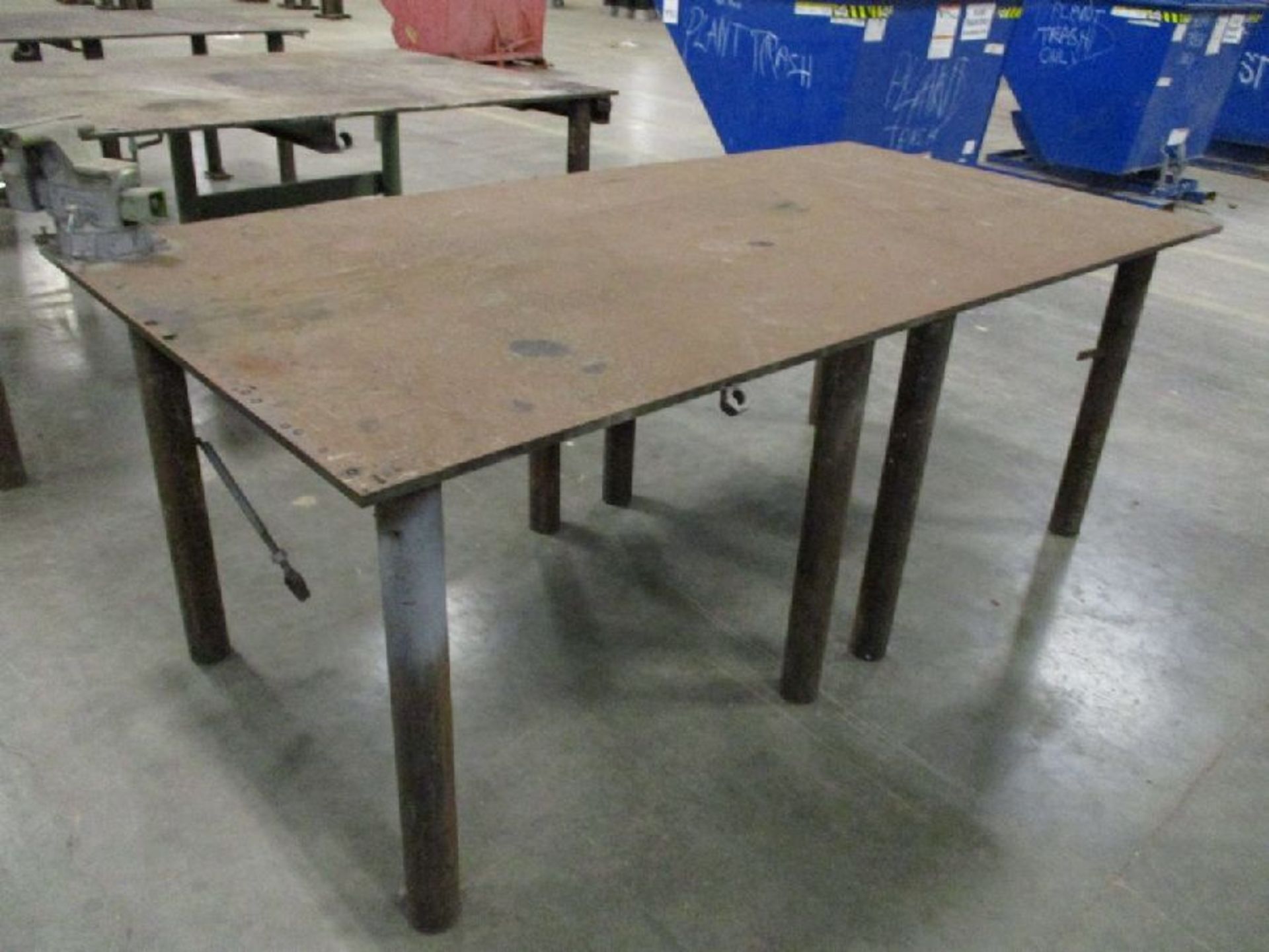 Steel 48" x 96" x 37" H Welding Table - Image 2 of 10