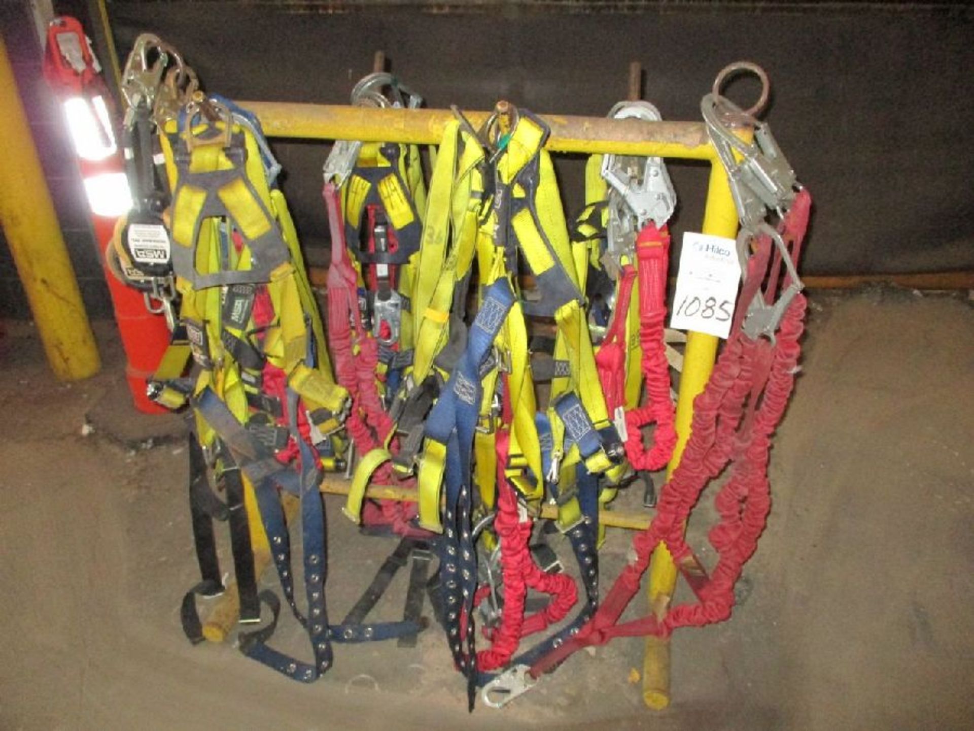 Lot of Assorted Straps, Balances with Steel Storage Rack - Image 2 of 4