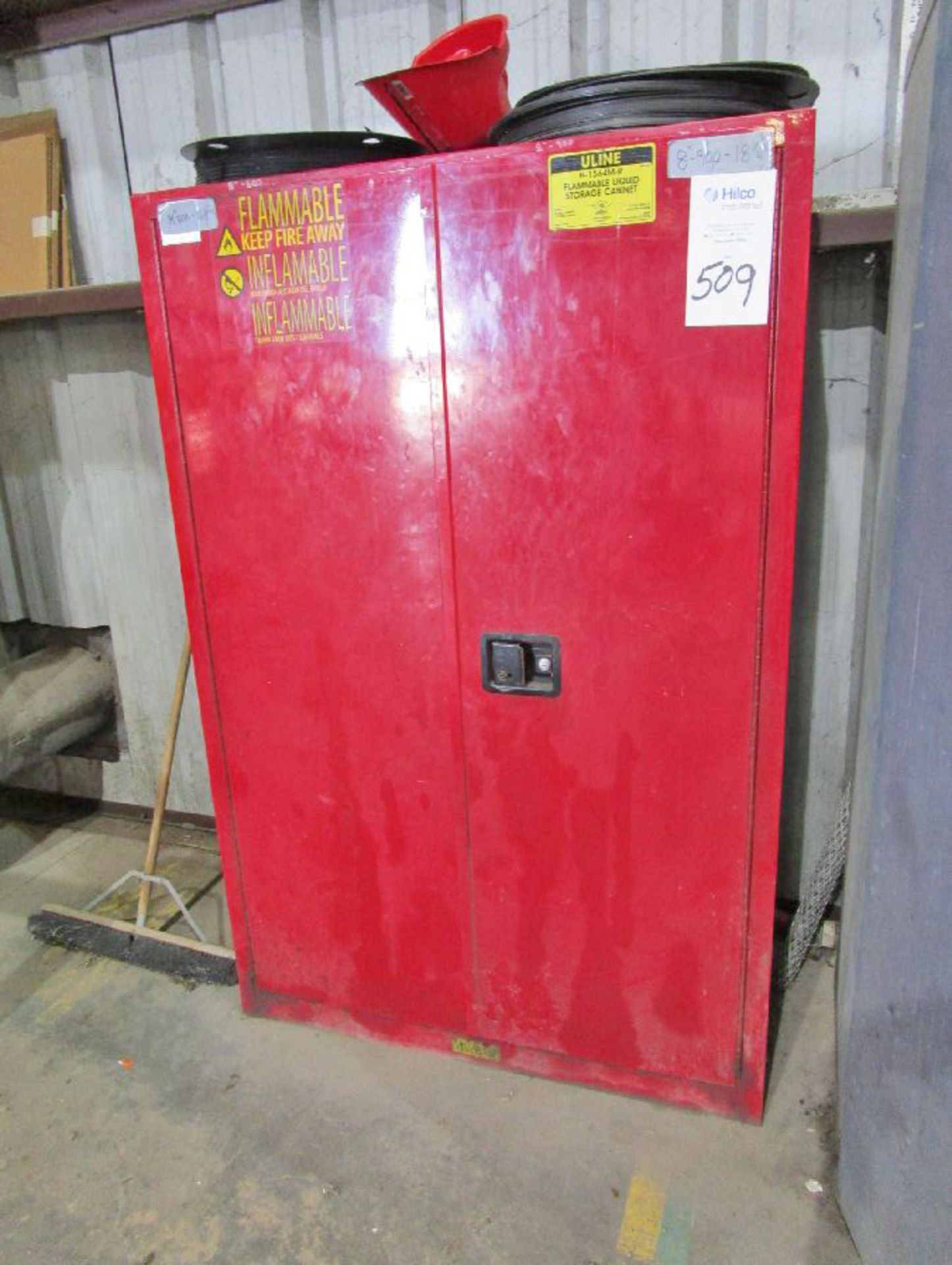 Uline Model H-1564M-R 45 Gallon Safety Storage Cabinet