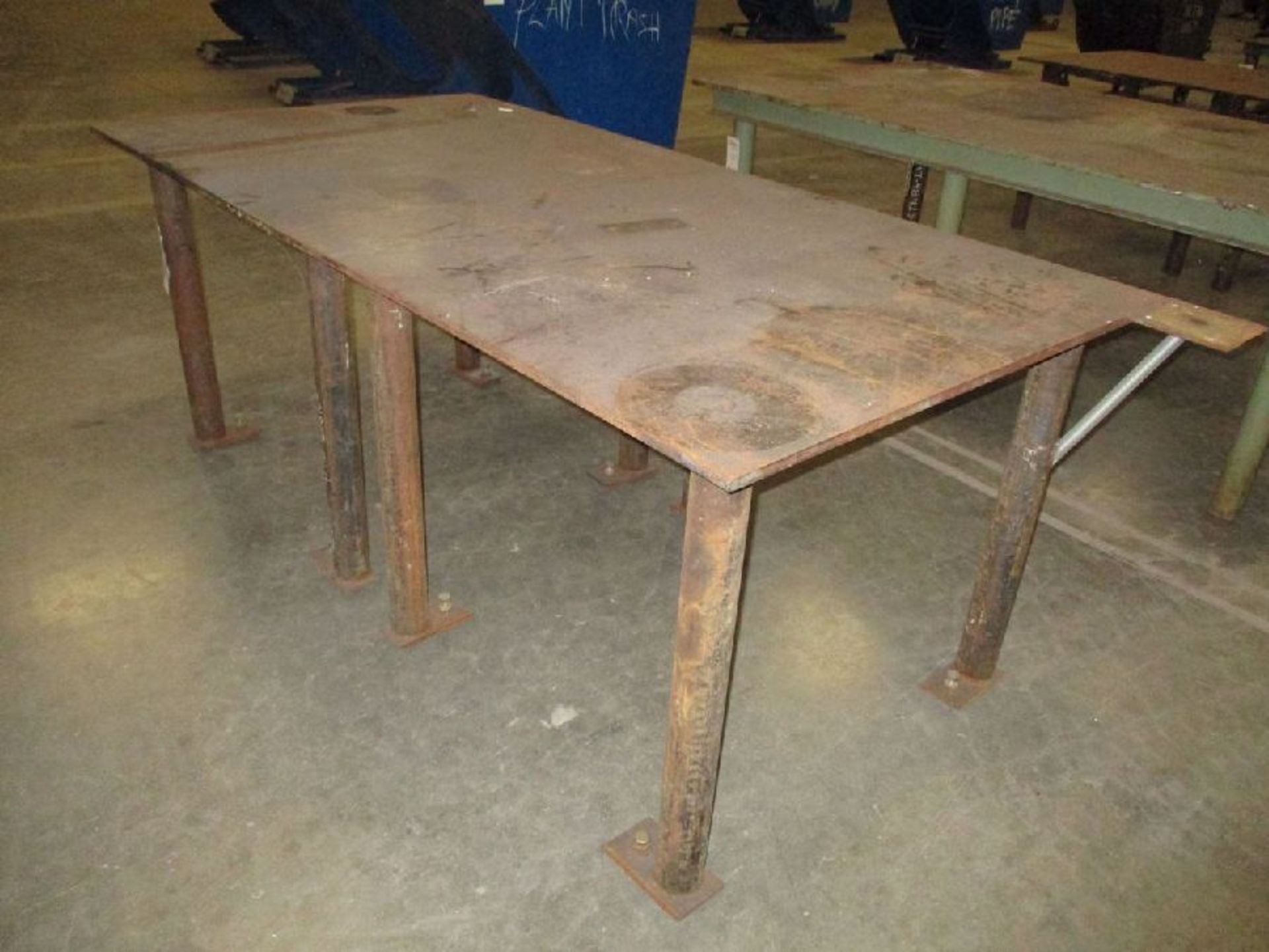 Steel 48" x 96" x 38" H Welding Table - Image 3 of 6