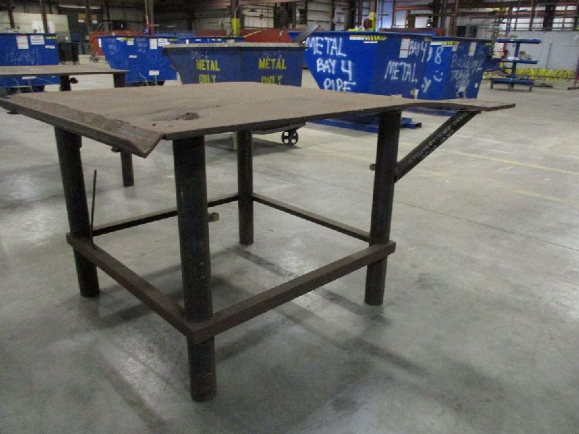 Steel 48" x 48" x 37" H Welding Table